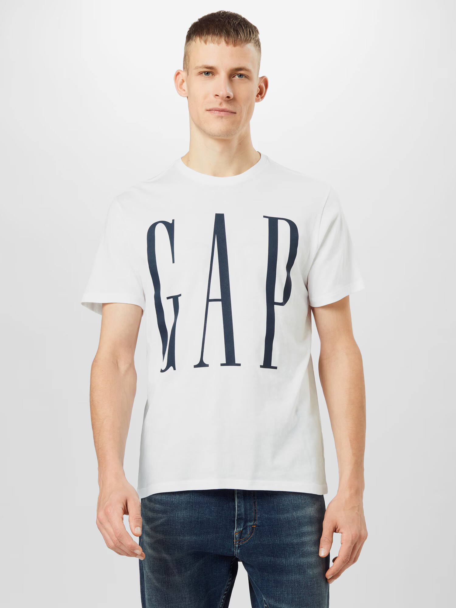 GAP Tricou negru / alb - Pled.ro