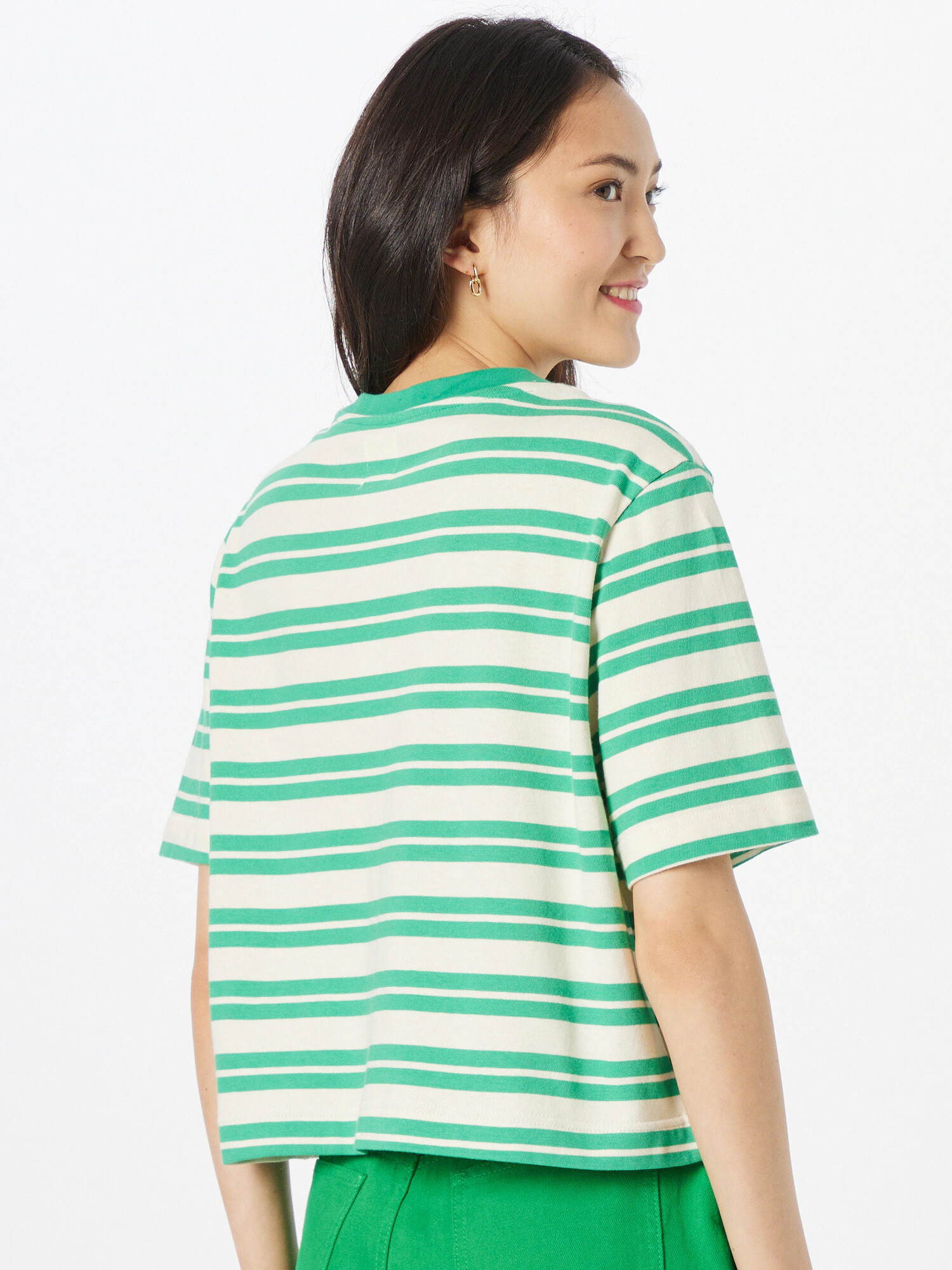 GAP Tricou 'REISSUE' verde jad / alb - Pled.ro