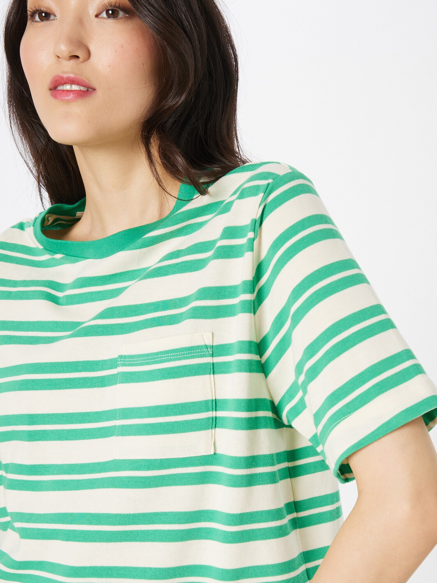 GAP Tricou 'REISSUE' verde jad / alb - Pled.ro