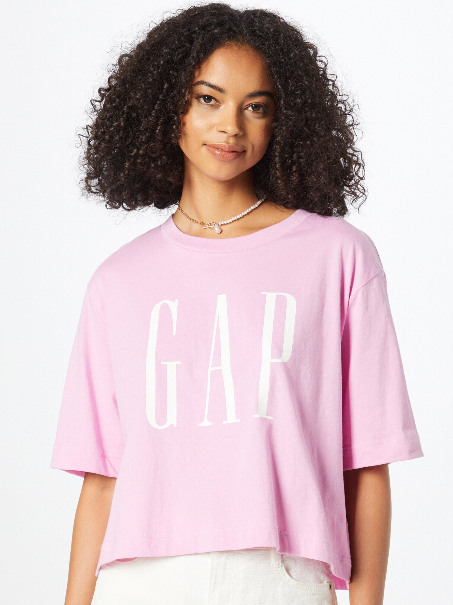 GAP Tricou roz / alb - Pled.ro