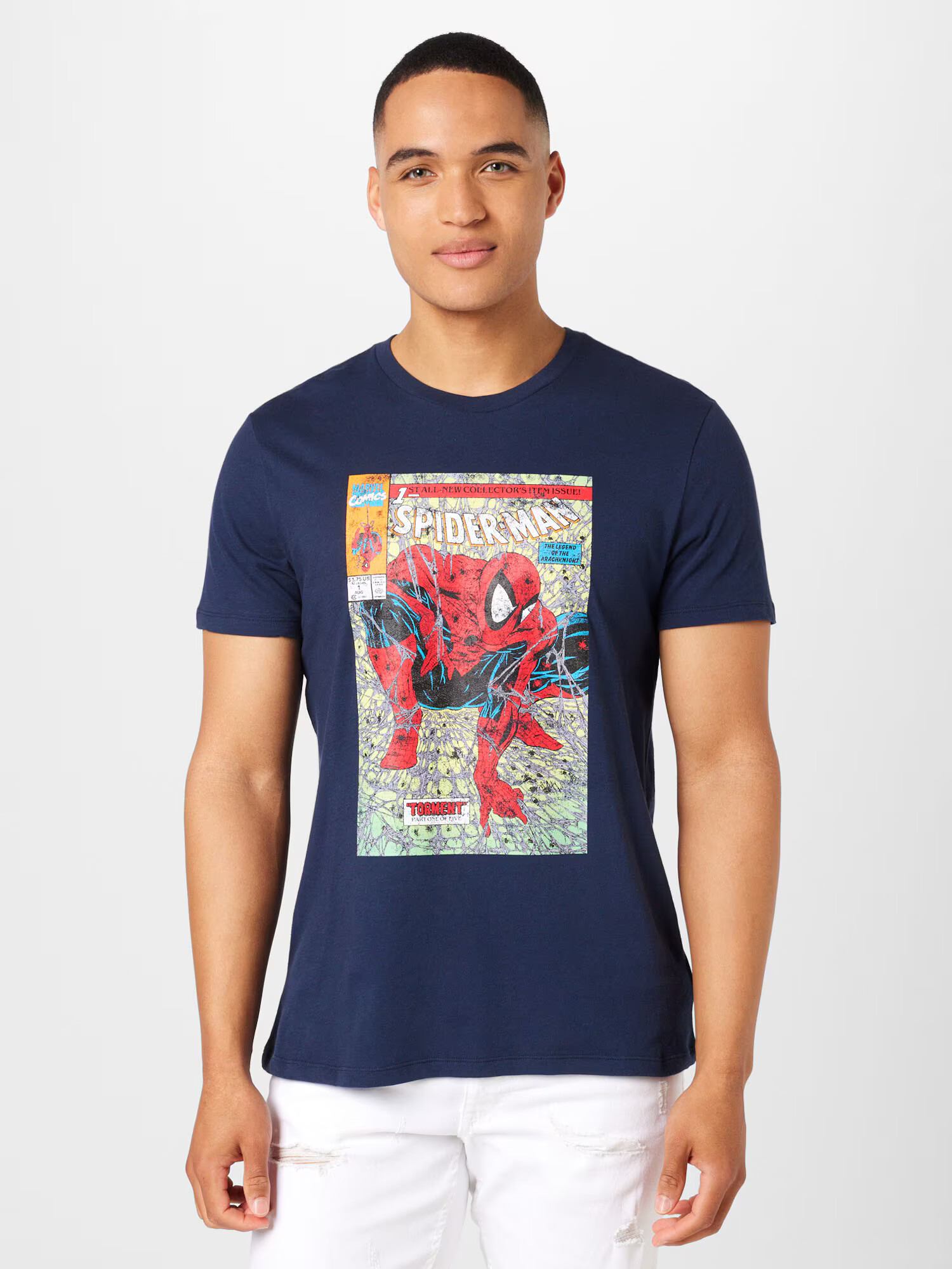 GAP Tricou 'SPIDER MAN' bleumarin / albastru aqua / roșu / alb - Pled.ro