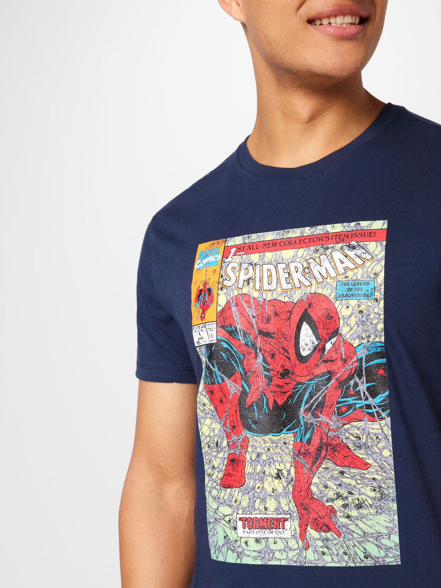 GAP Tricou 'SPIDER MAN' bleumarin / albastru aqua / roșu / alb - Pled.ro