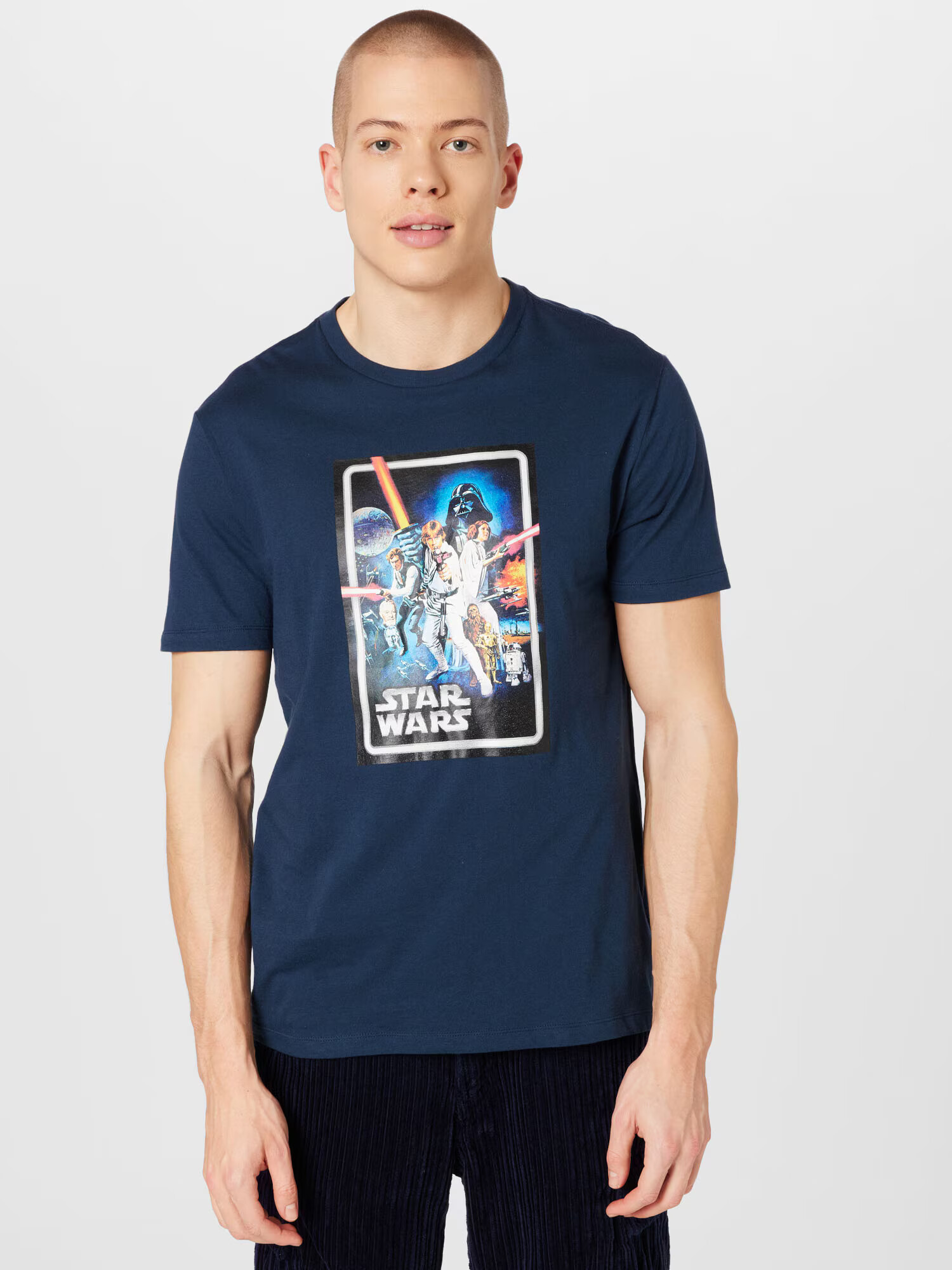 GAP Tricou 'STAR WARS' azur / albastru închis / alb - Pled.ro