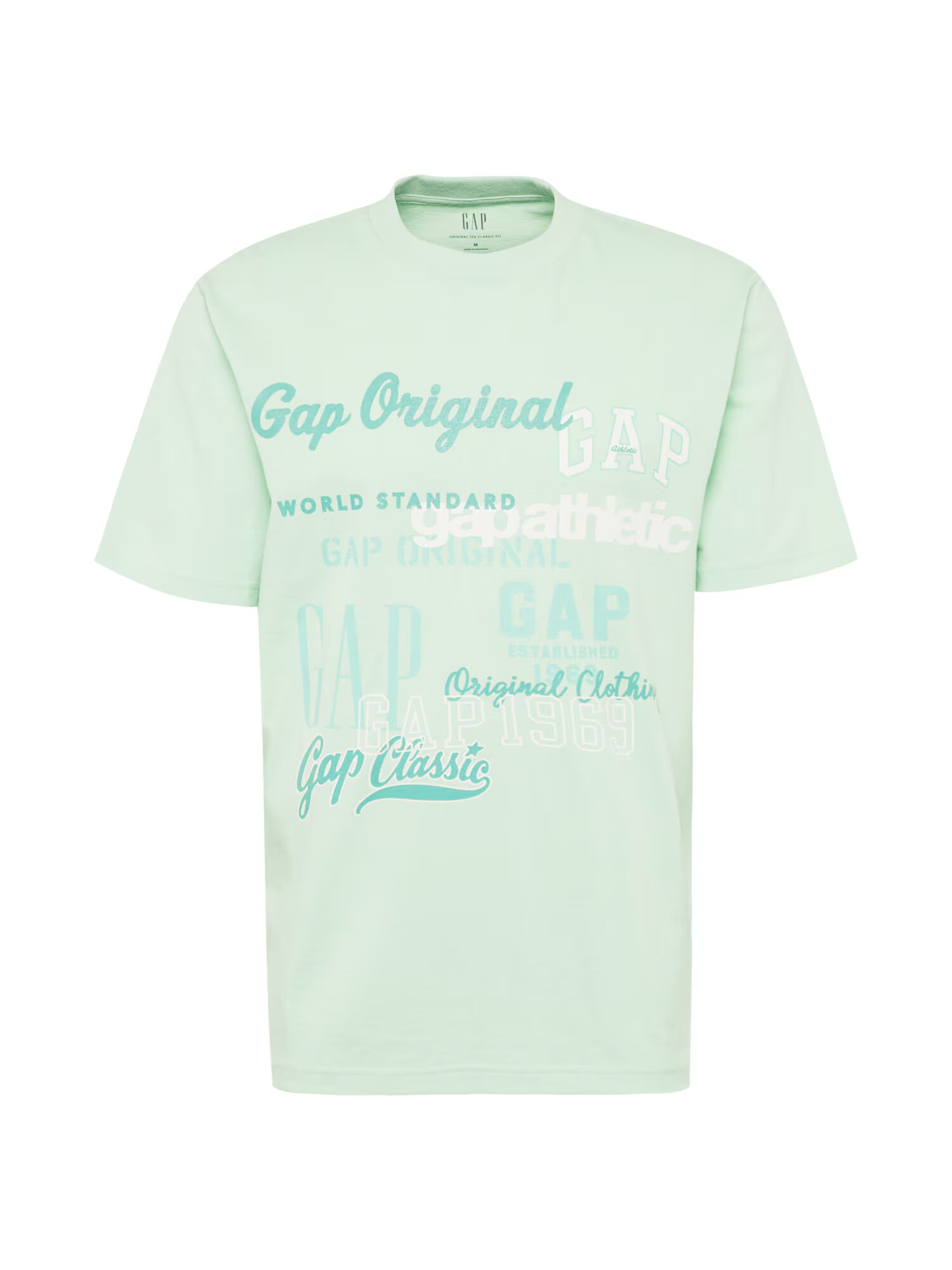 GAP Tricou verde mentă / verde pastel / alb - Pled.ro