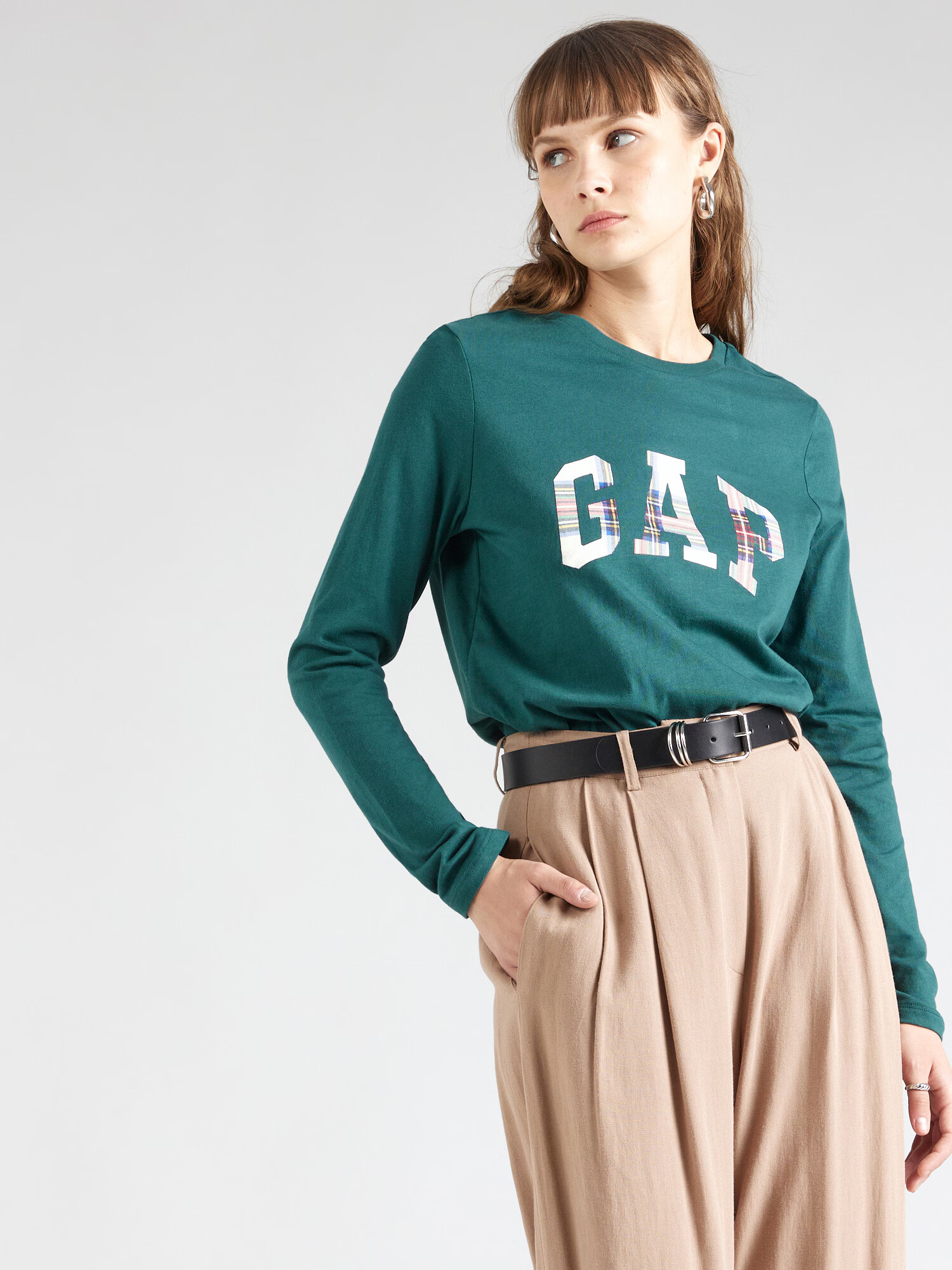 GAP Tricou verde petrol / roșu / negru / alb - Pled.ro