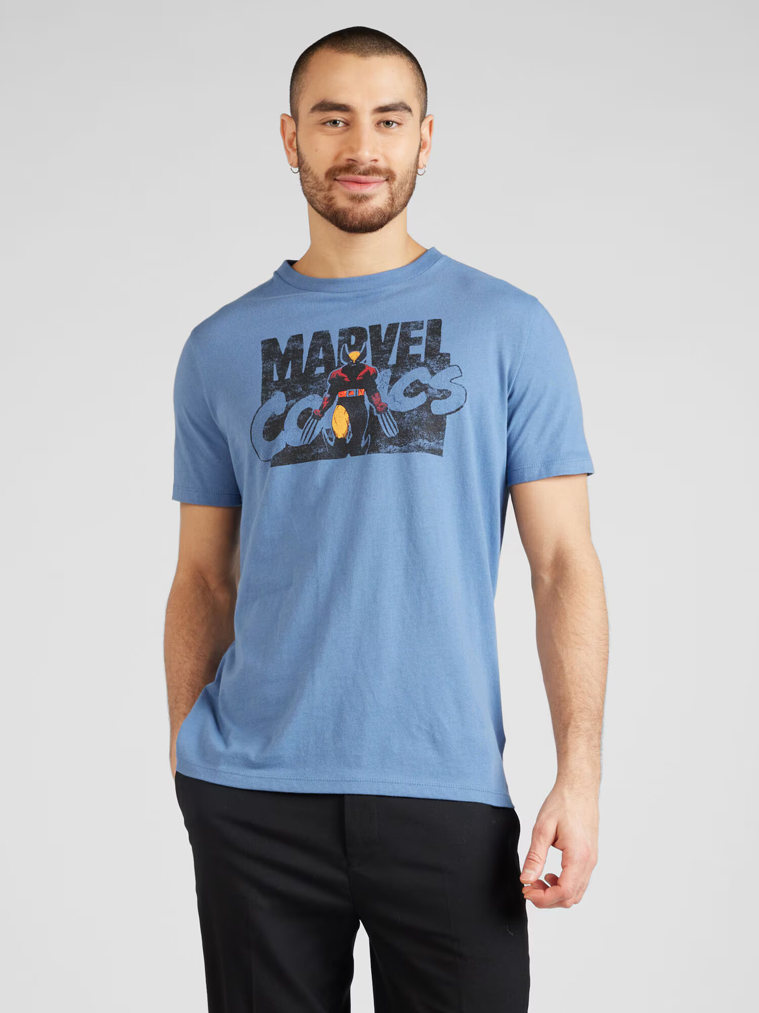 GAP Tricou 'WOLVERINE' albastru deschis / galben / roșu / negru - Pled.ro