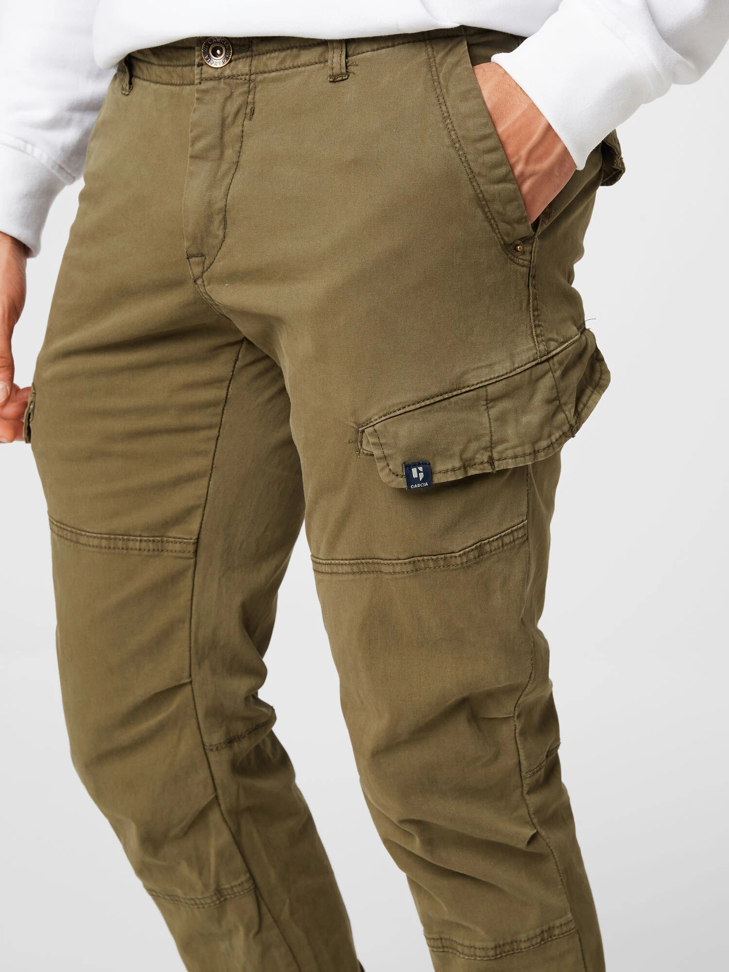 GARCIA Pantaloni cu buzunare oliv - Pled.ro