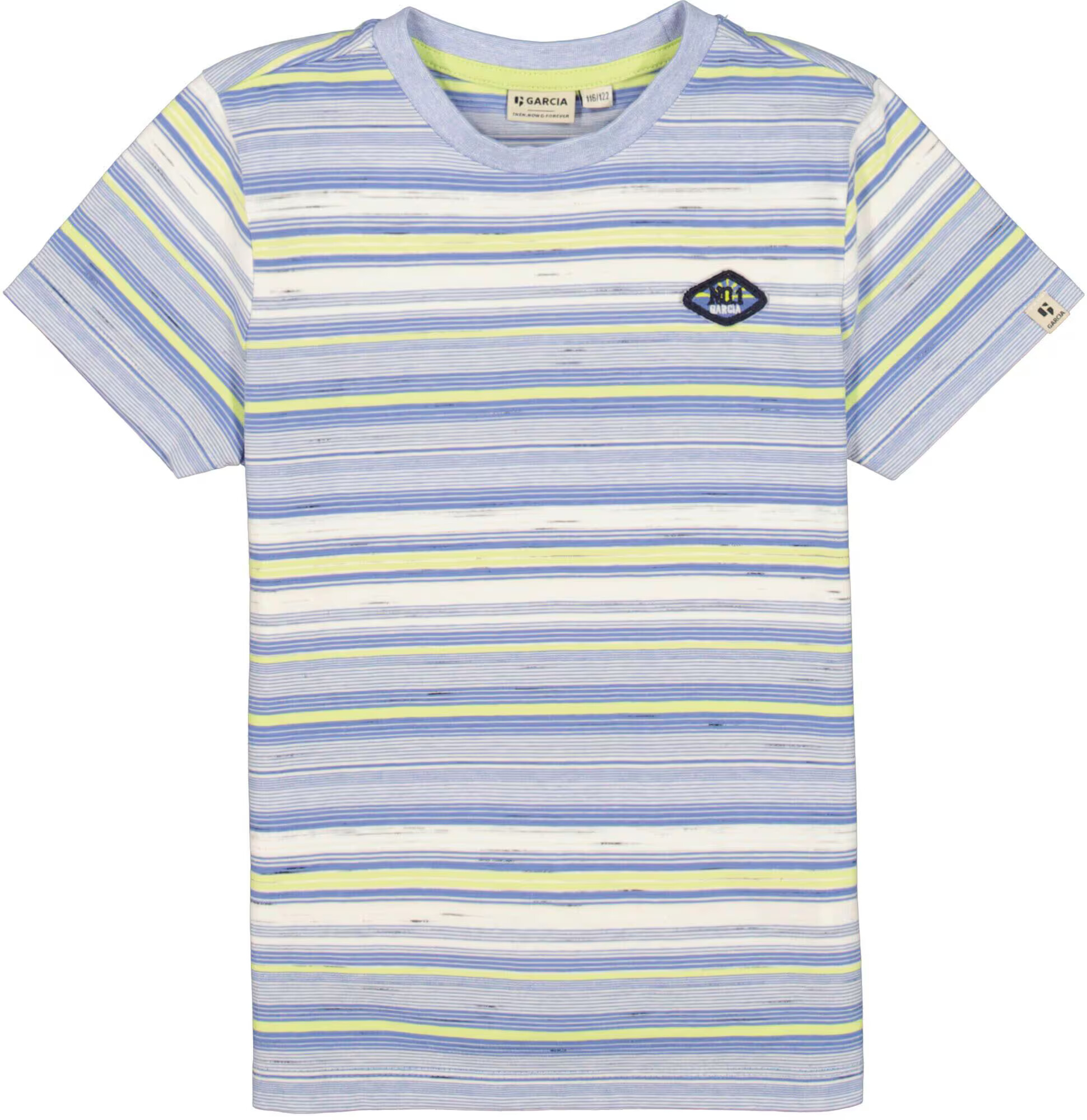 GARCIA Tricou albastru / galben citron / negru / alb - Pled.ro