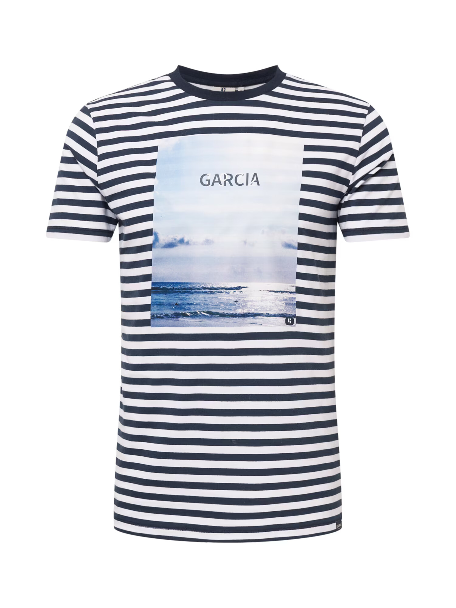 GARCIA Tricou albastru marin / albastru aqua / alb - Pled.ro