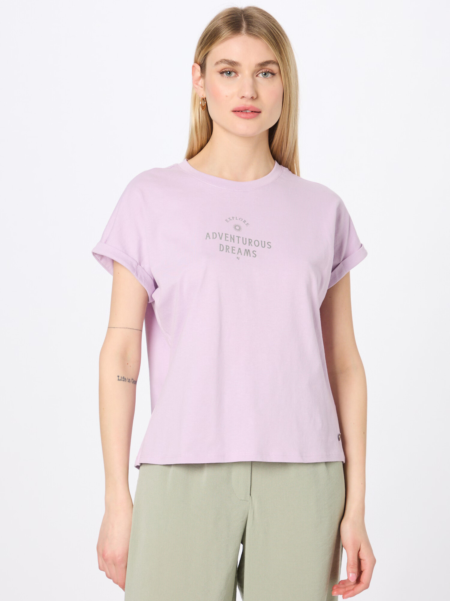 GARCIA Tricou mov liliachiu / mov pastel - Pled.ro