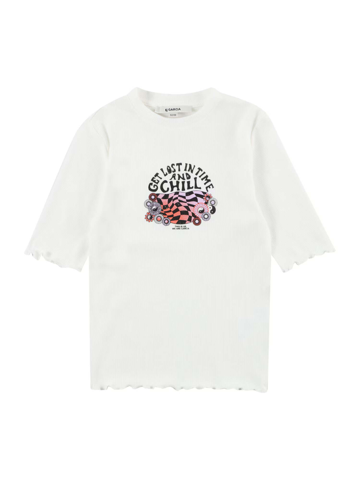 GARCIA Tricou mov pastel / corai / negru / alb - Pled.ro