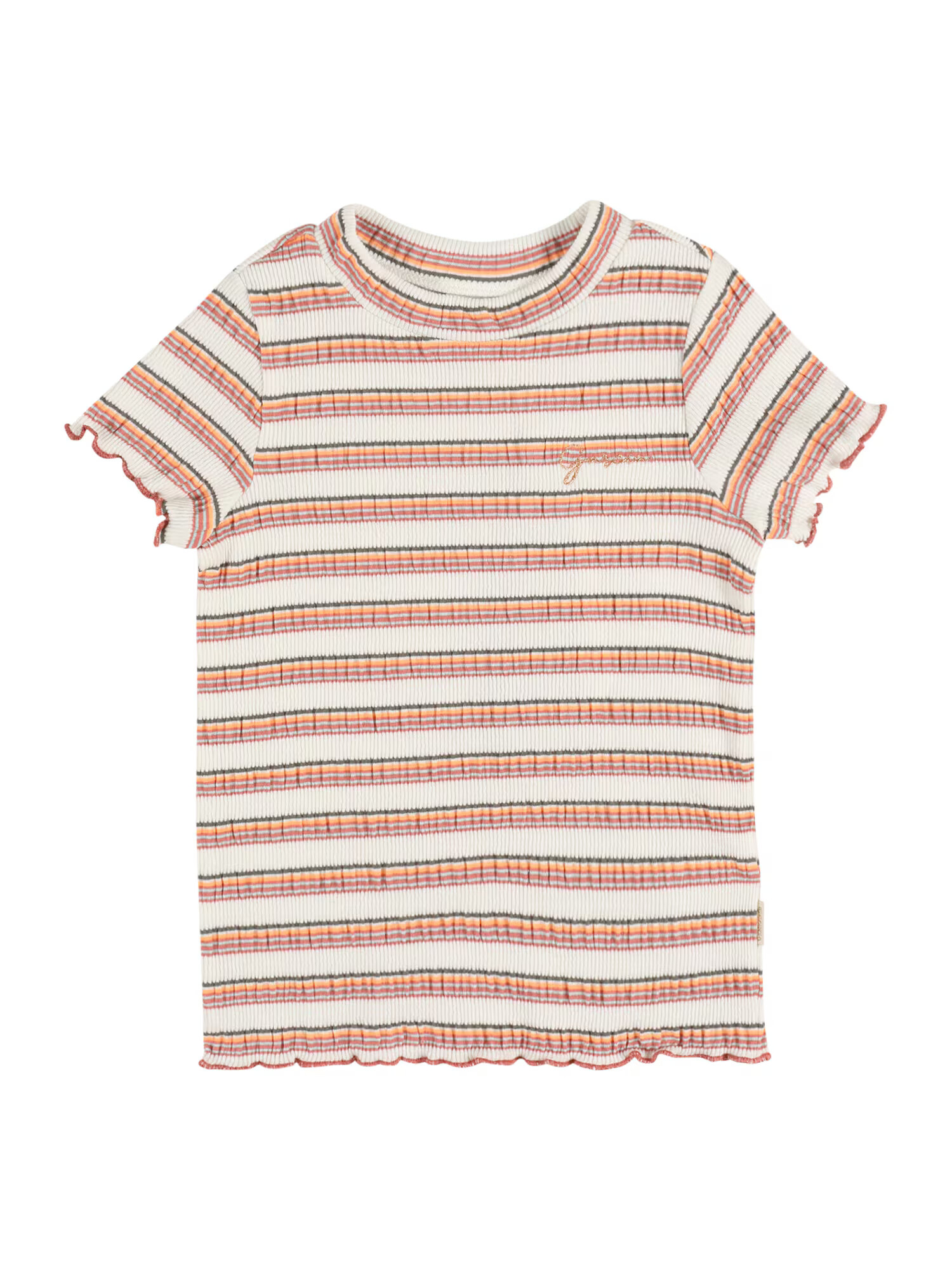 GARCIA Tricou portocaliu / roșu pastel / negru / alb - Pled.ro