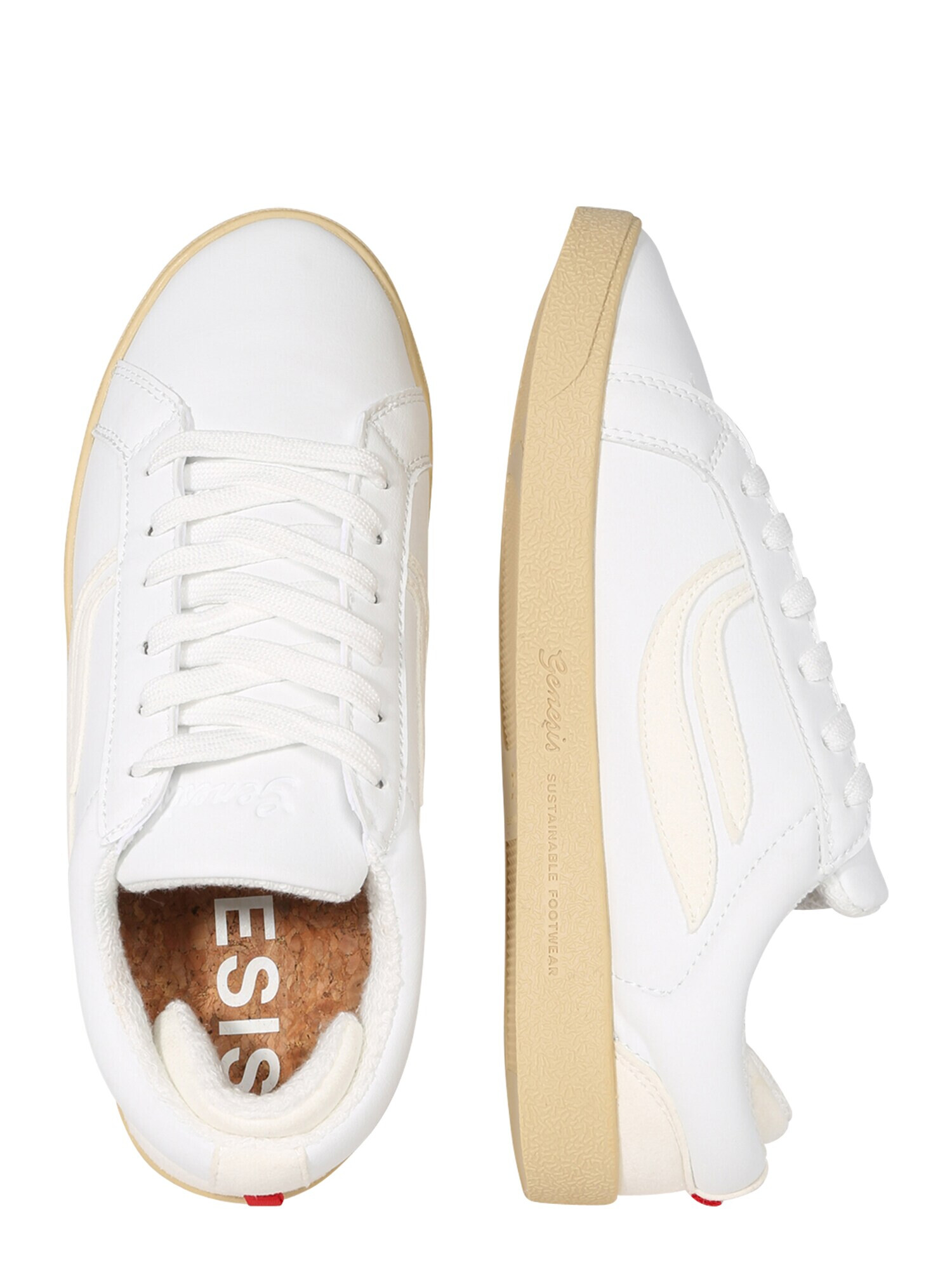 GENESIS Sneaker low 'Helà' crem / alb murdar - Pled.ro