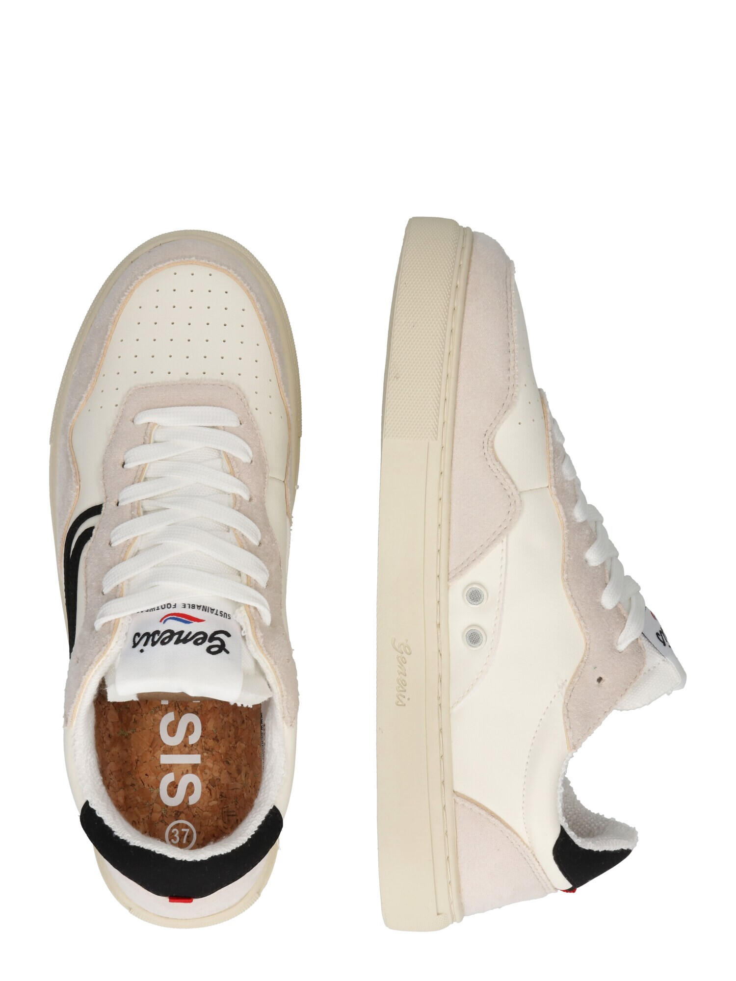 GENESIS Sneaker low 'Soley Sporty' bej deschis / negru / alb - Pled.ro