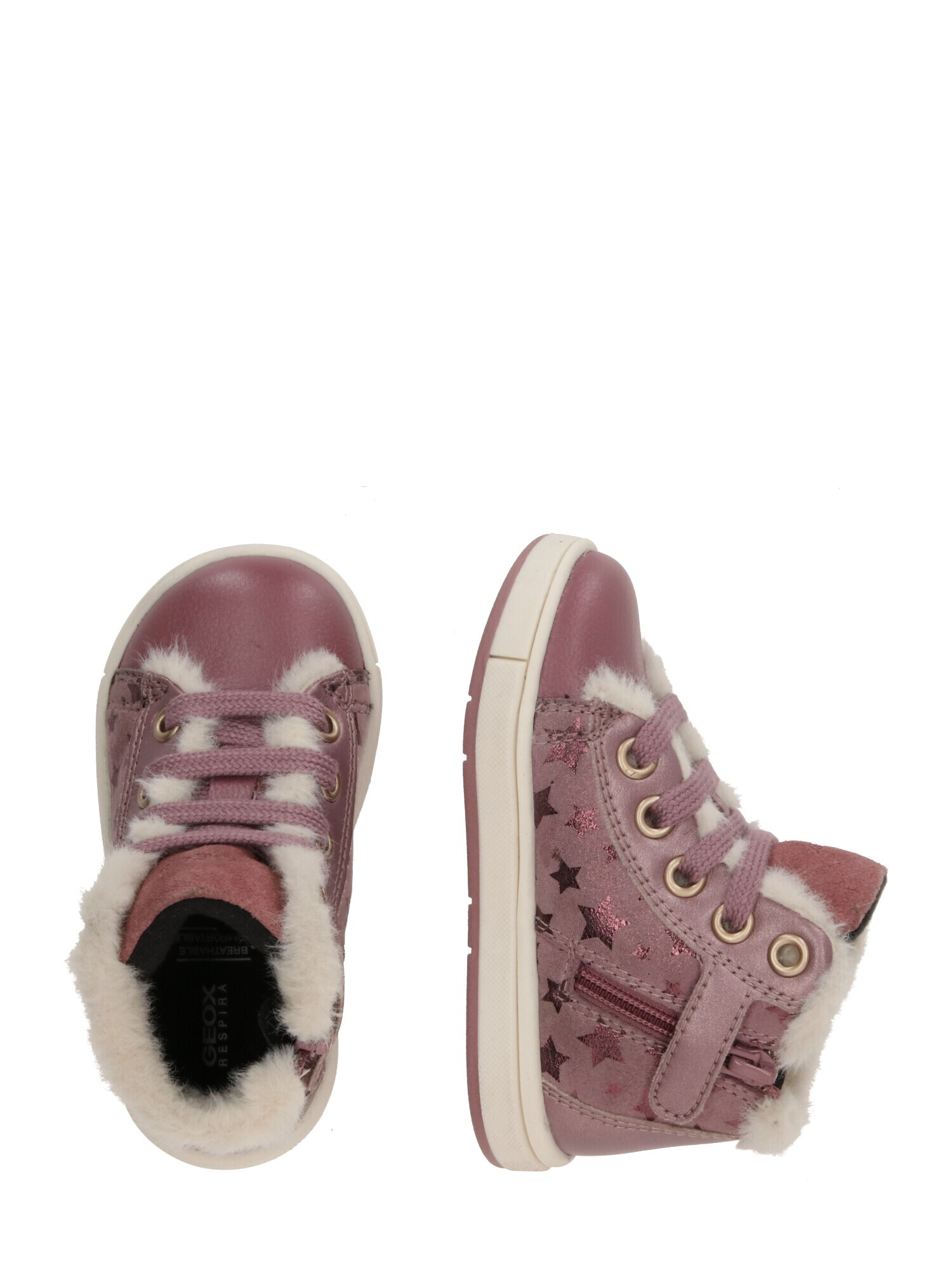 GEOX Sneaker 'B TROTTOLA G.D - GO.SU+PEA.SY' roz pal / roșu burgundy - Pled.ro