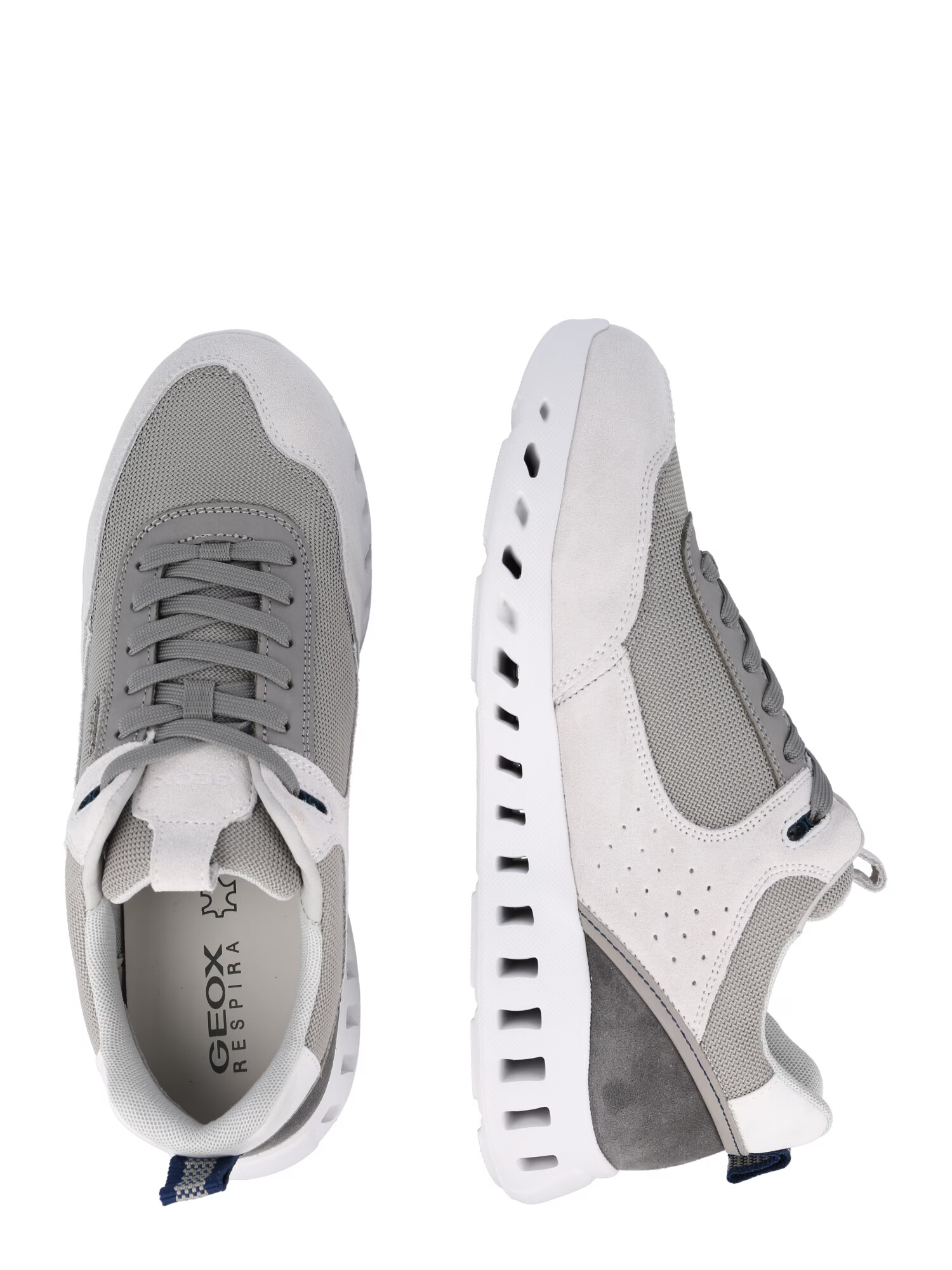 GEOX Sneaker low 'Outstream' gri / argintiu / alb - Pled.ro