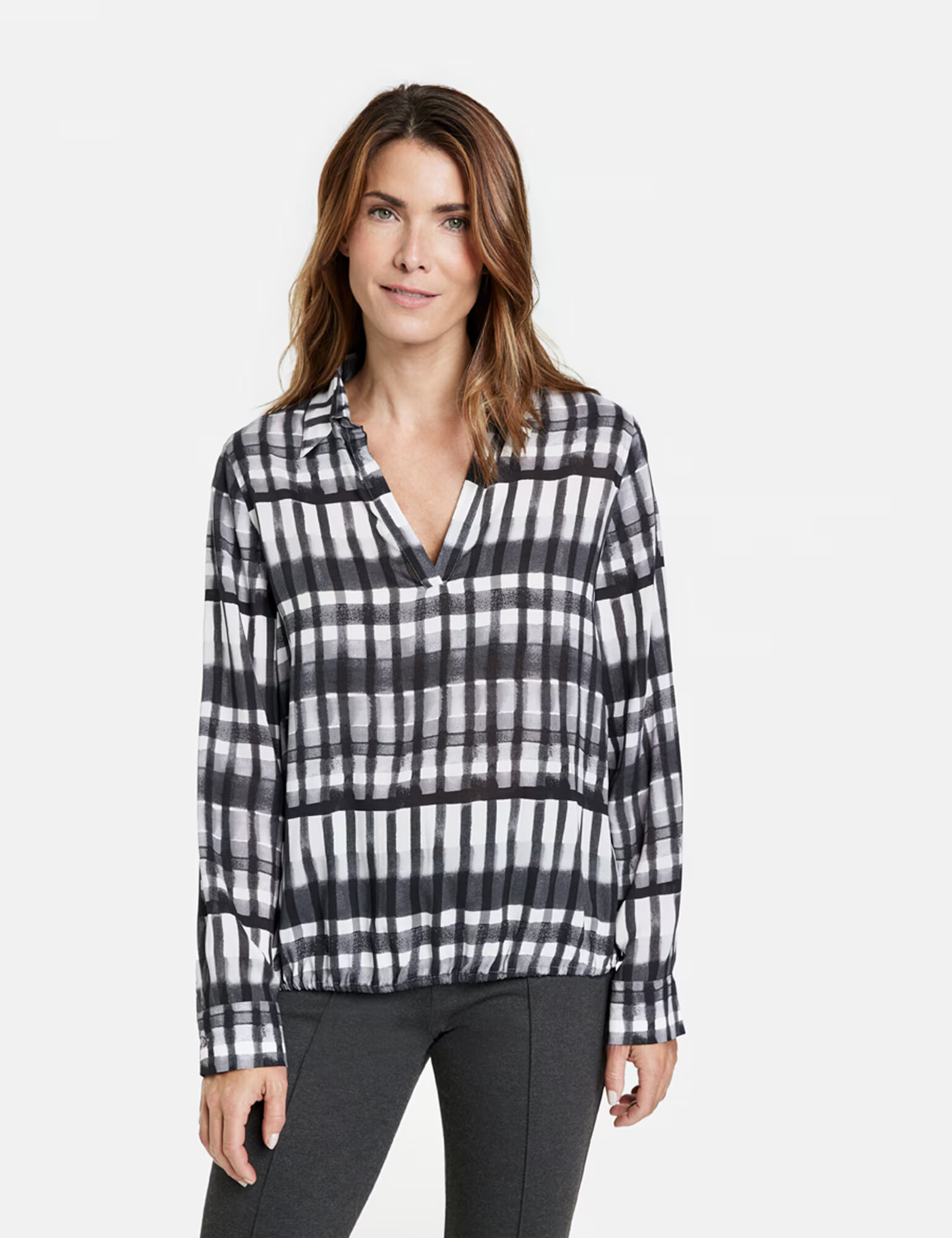 GERRY WEBER Bluză gri / negru / alb - Pled.ro