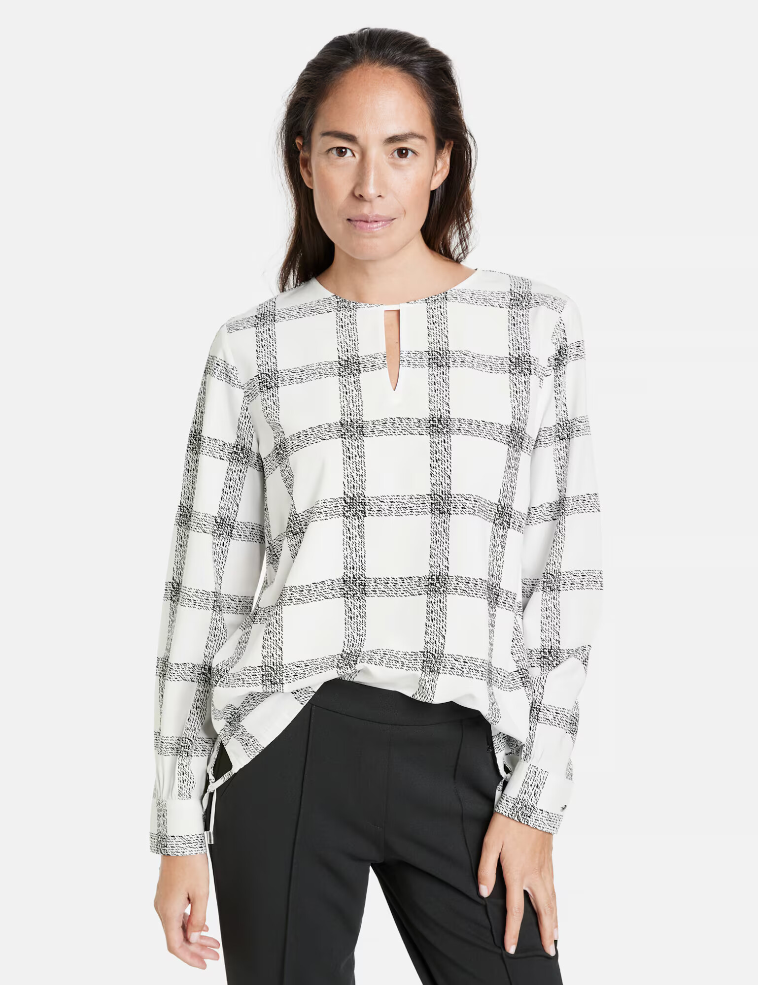 GERRY WEBER Bluză negru / alb - Pled.ro