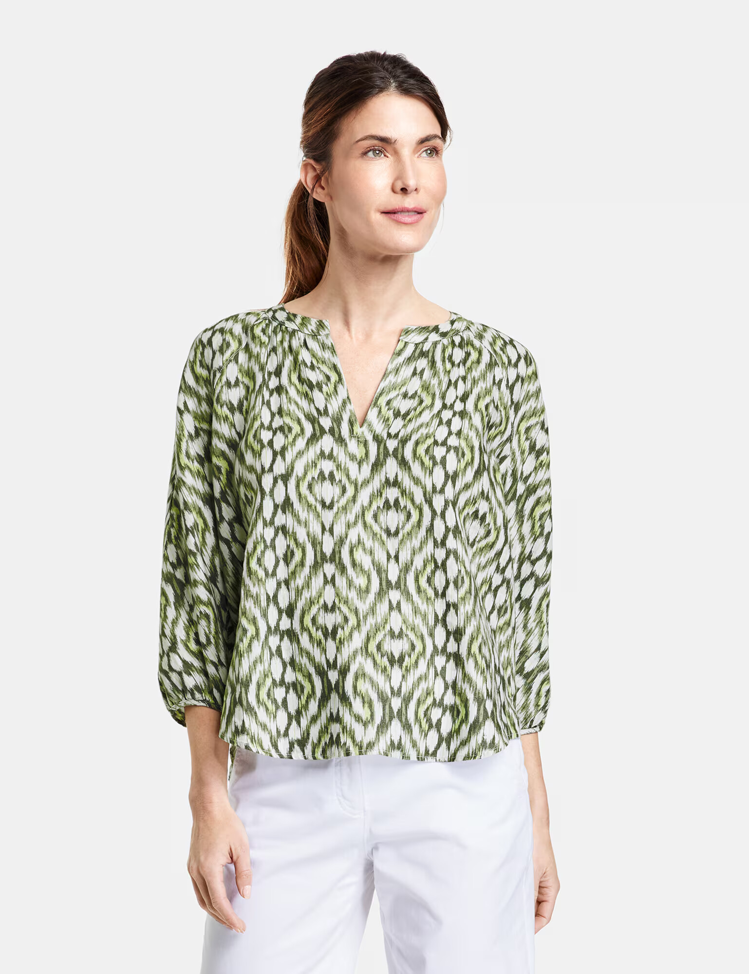 GERRY WEBER Bluză verde deschis / verde închis / alb - Pled.ro