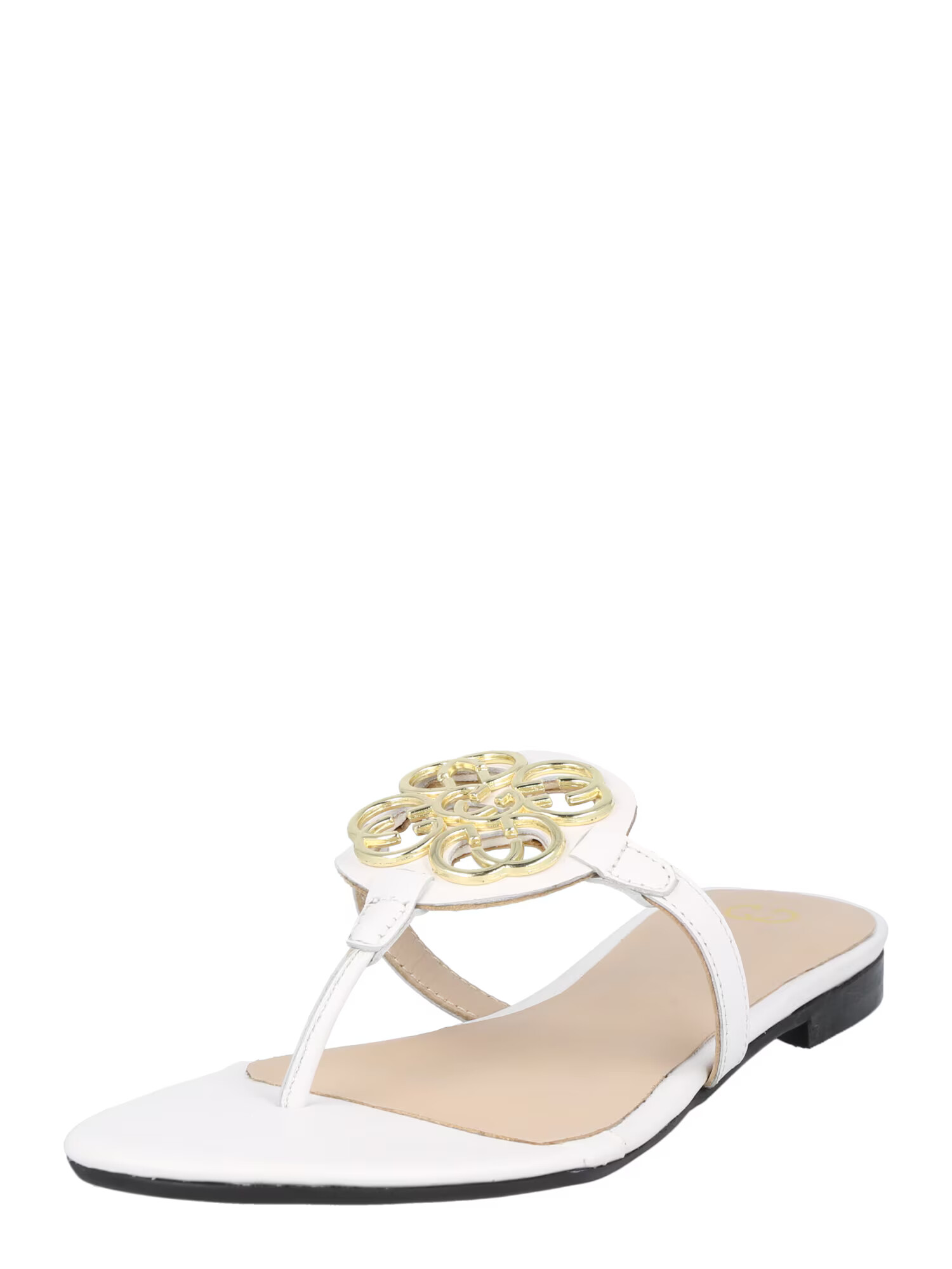 GERRY WEBER Flip-flops 'Gadera' auriu / alb - Pled.ro