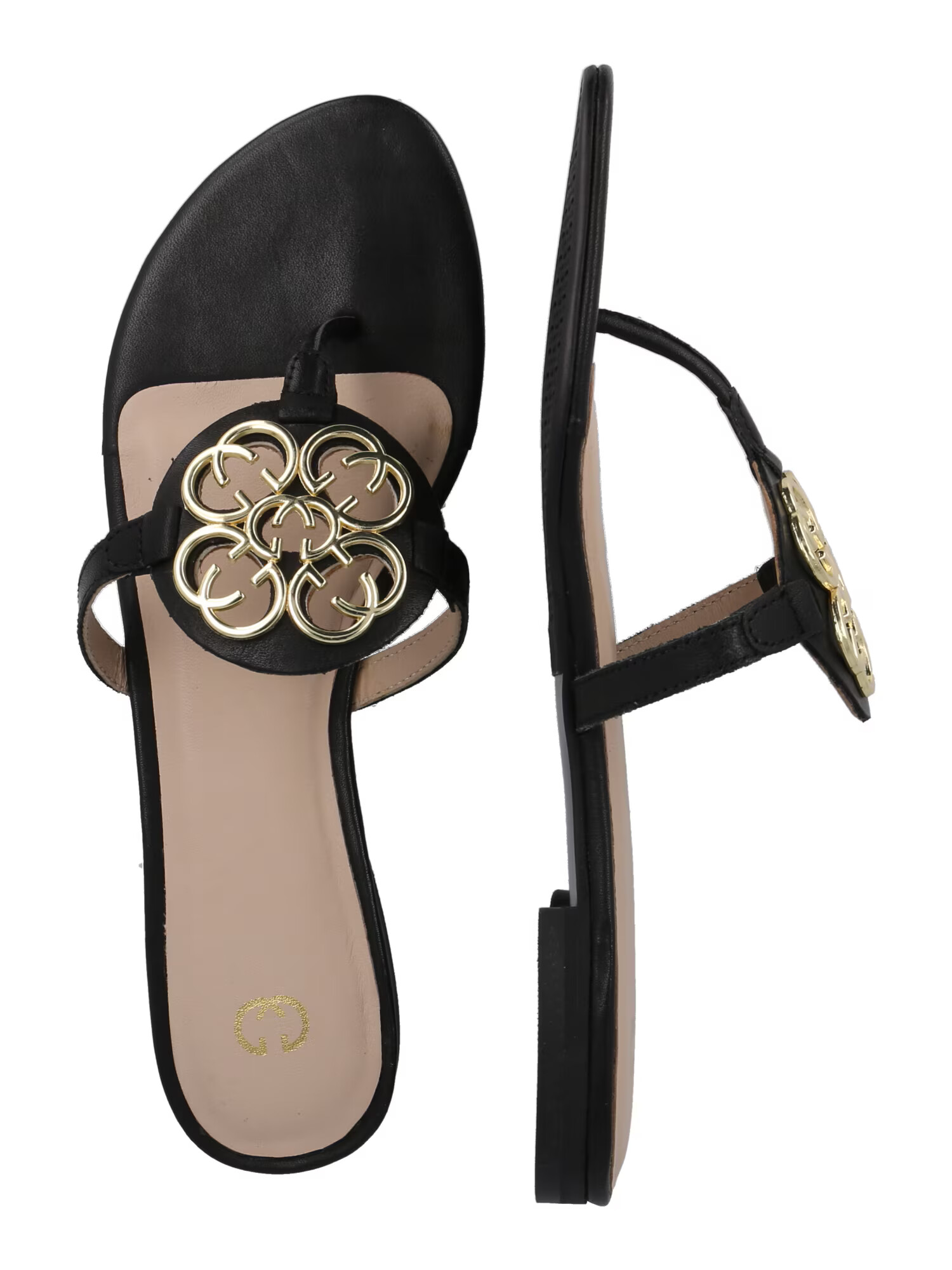 GERRY WEBER Flip-flops 'Gadera' auriu / negru - Pled.ro