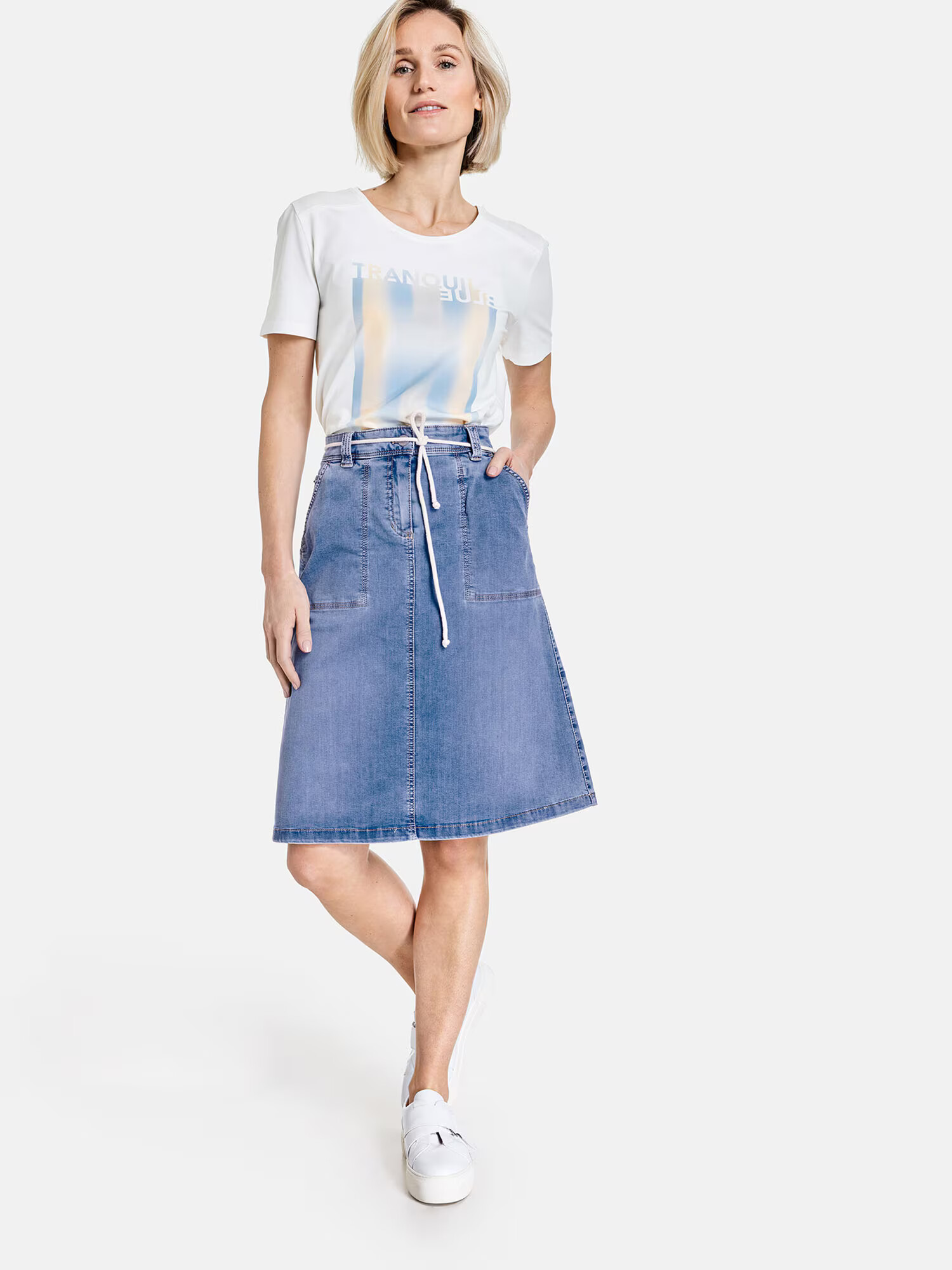 GERRY WEBER Fustă albastru denim - Pled.ro