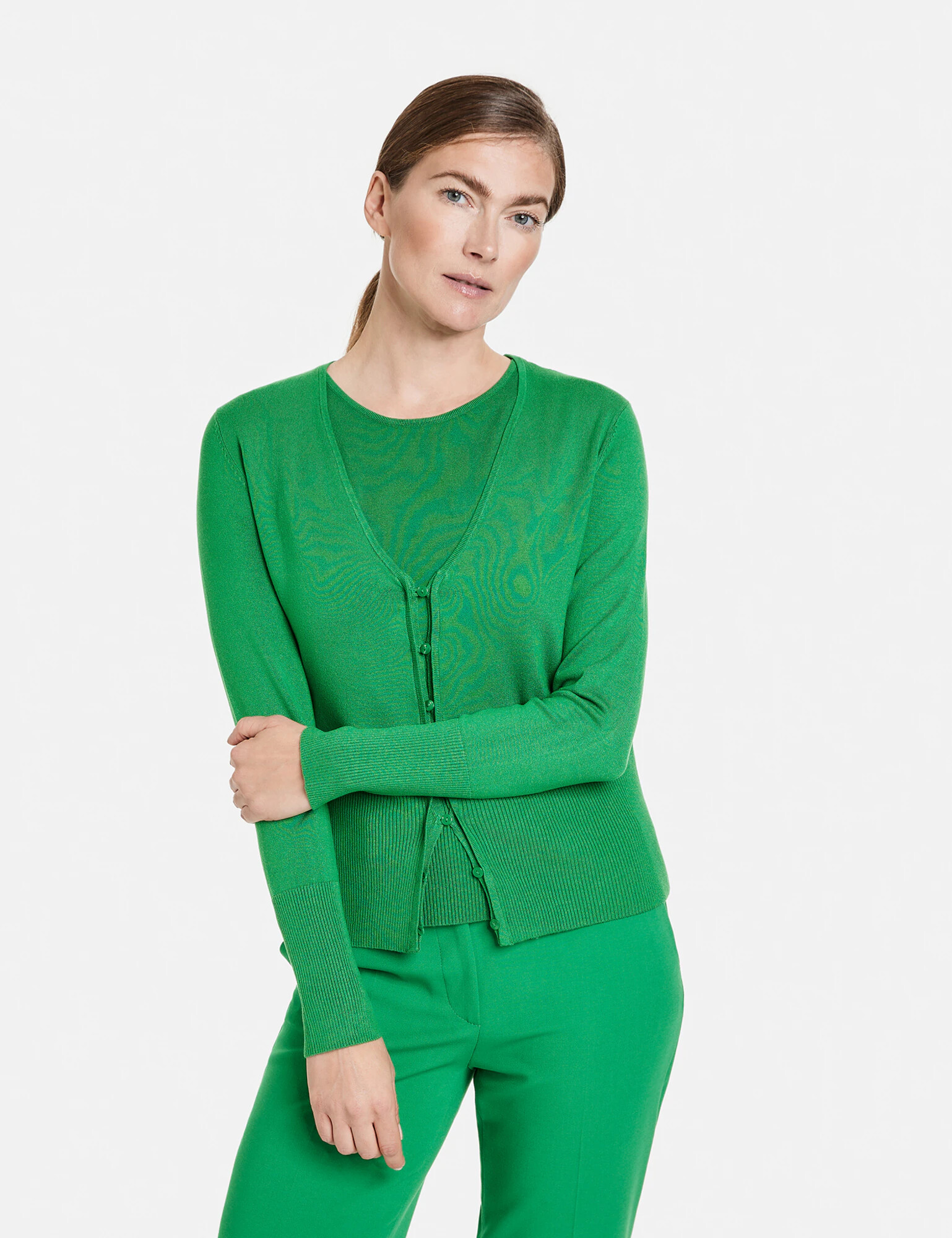 GERRY WEBER Geacă tricotată verde - Pled.ro