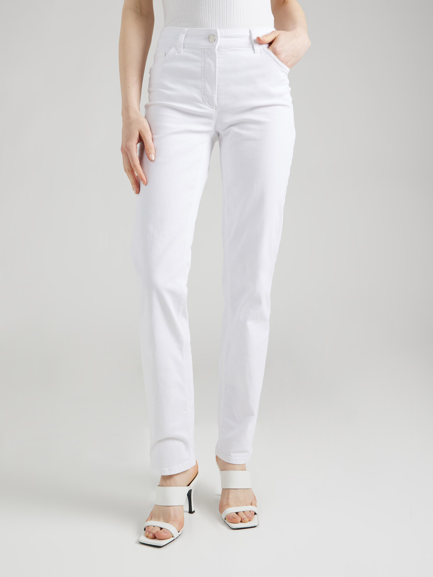 GERRY WEBER Jeans alb - Pled.ro