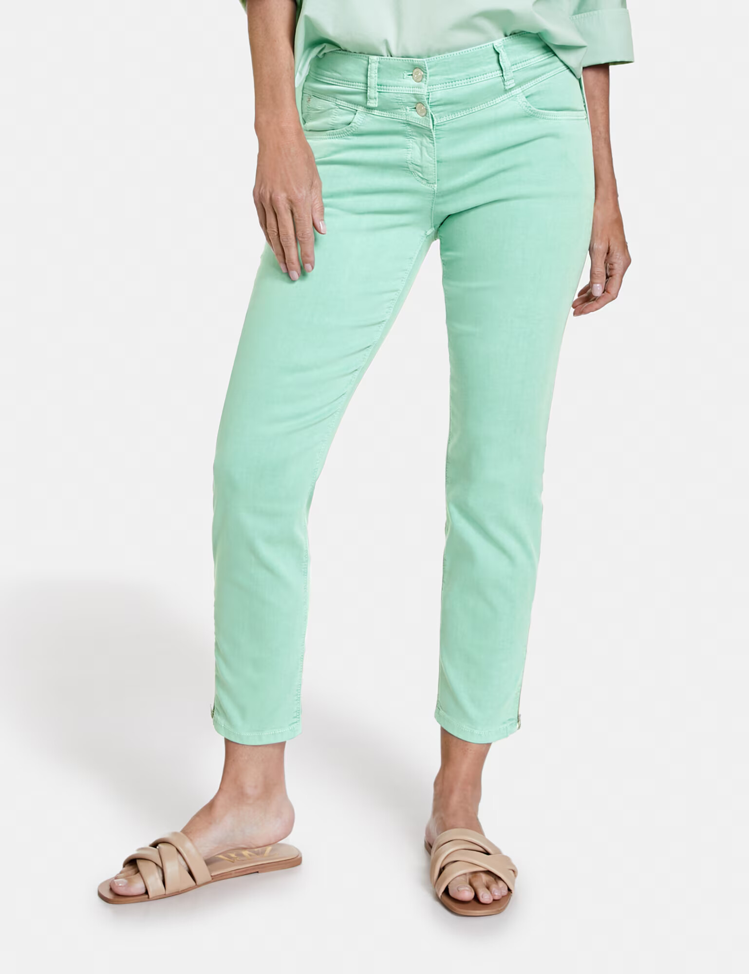 GERRY WEBER Jeans 'Best4me' verde mentă - Pled.ro