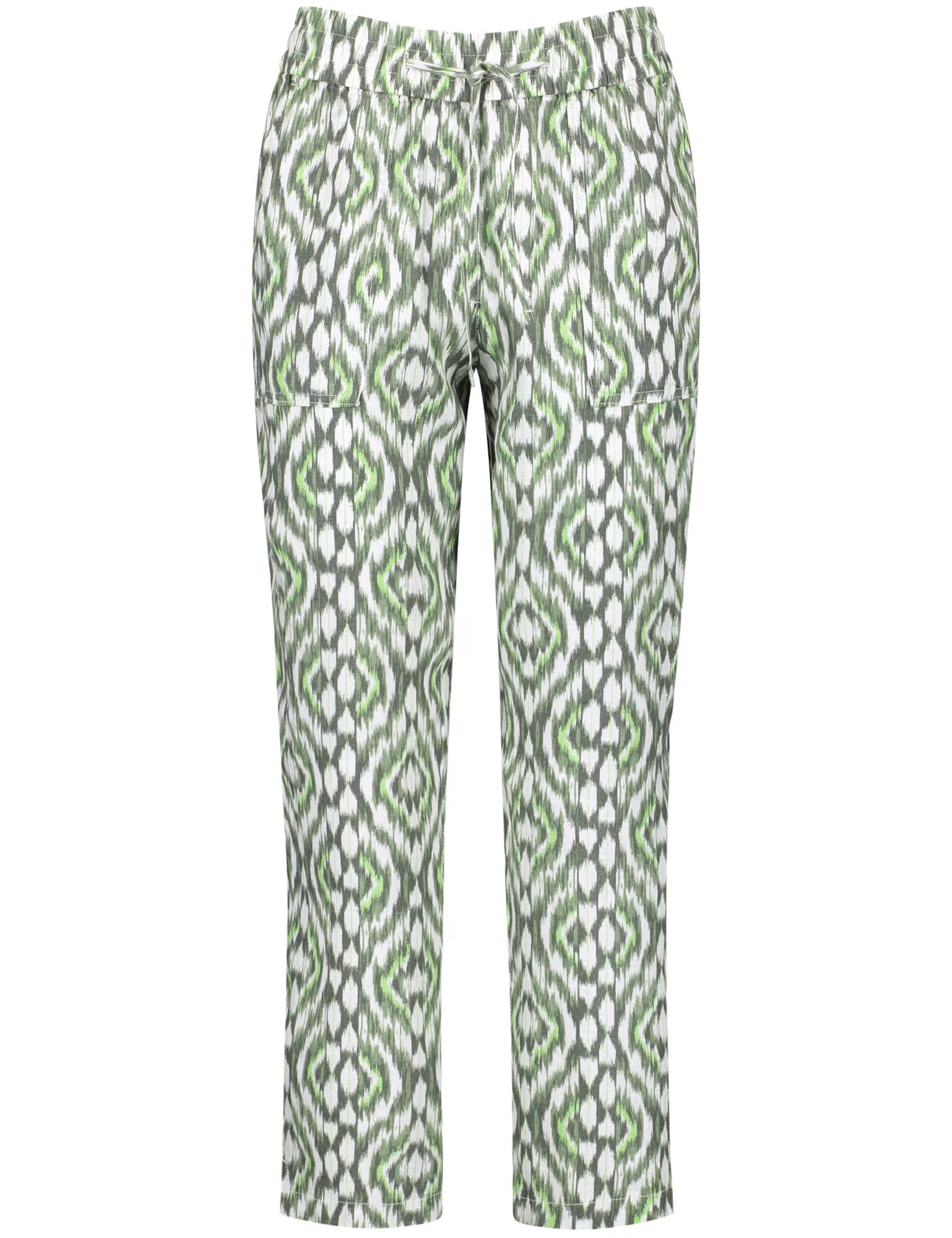 GERRY WEBER Pantaloni kaki / verde jad / verde deschis / alb - Pled.ro