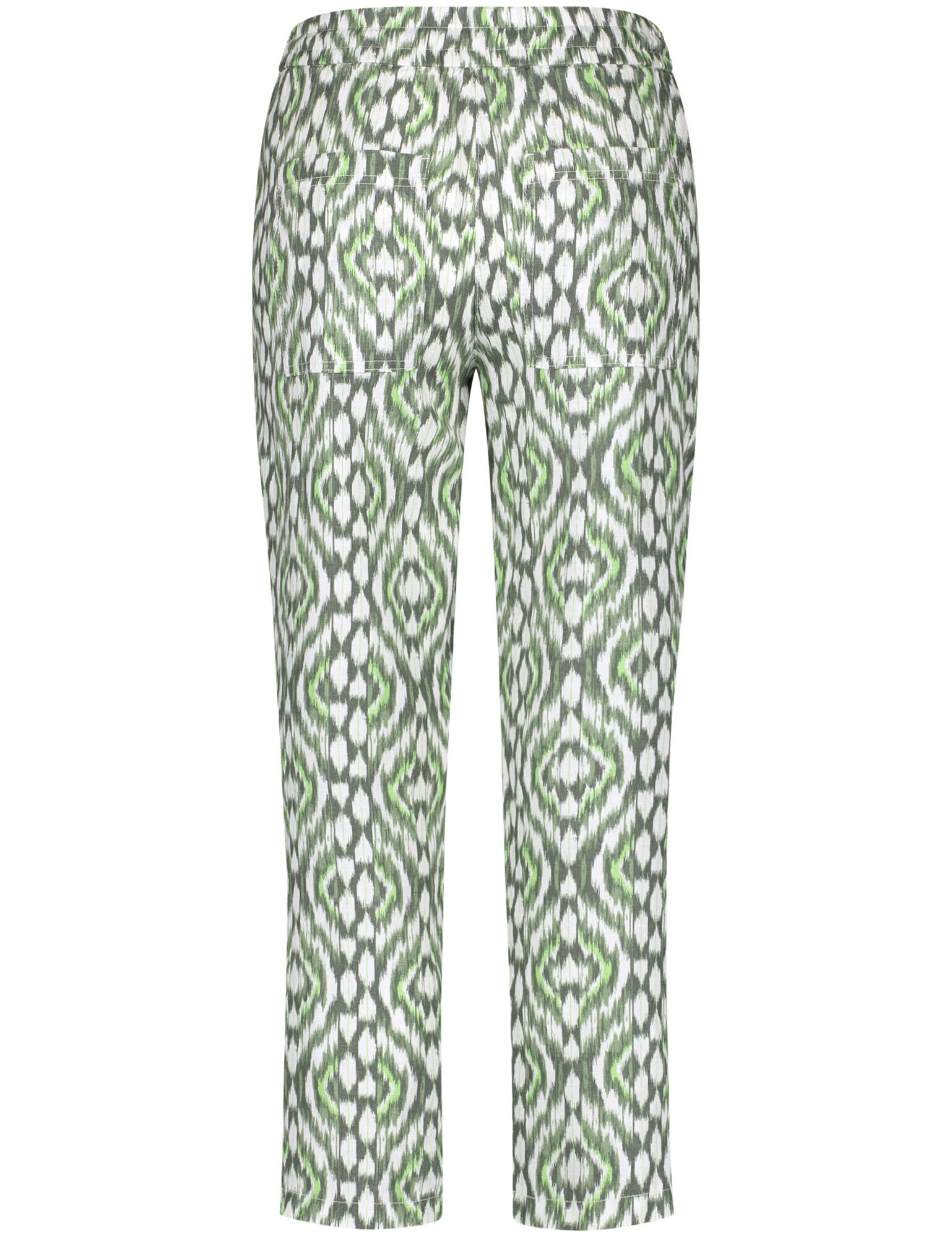 GERRY WEBER Pantaloni kaki / verde jad / verde deschis / alb - Pled.ro