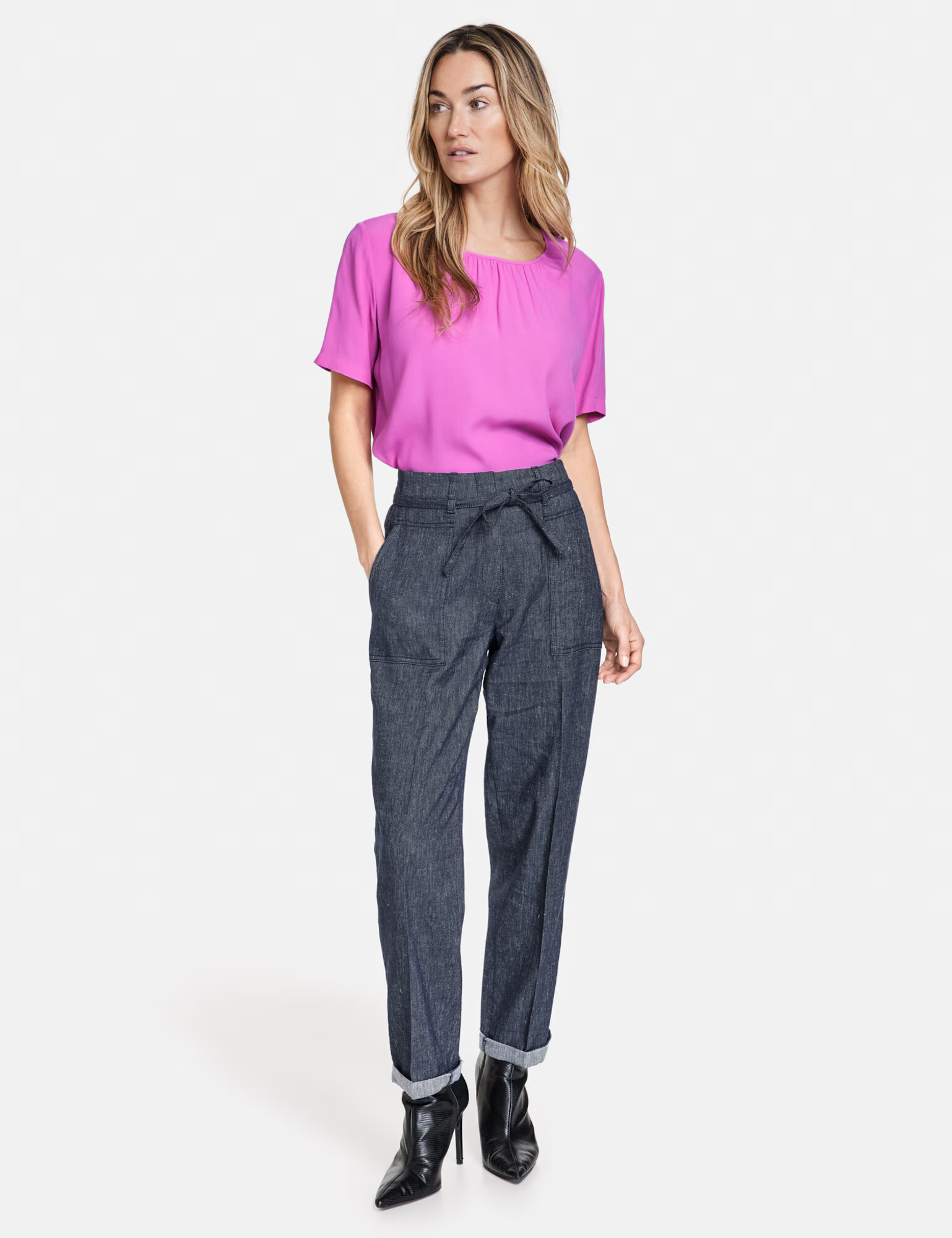 GERRY WEBER Pantaloni cu dungă albastru fumuriu - Pled.ro