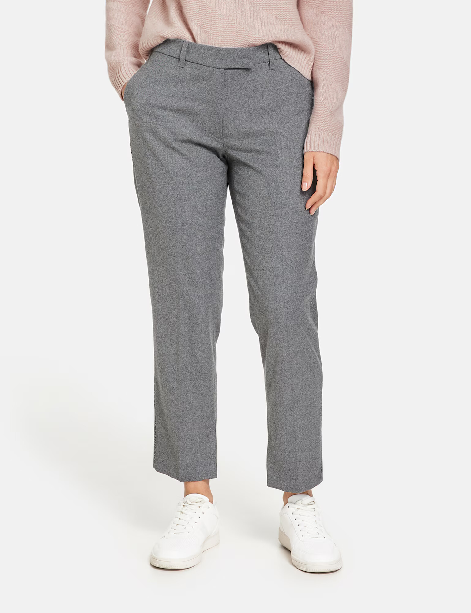 GERRY WEBER Pantaloni cu dungă 'Citystyle' gri amestecat - Pled.ro