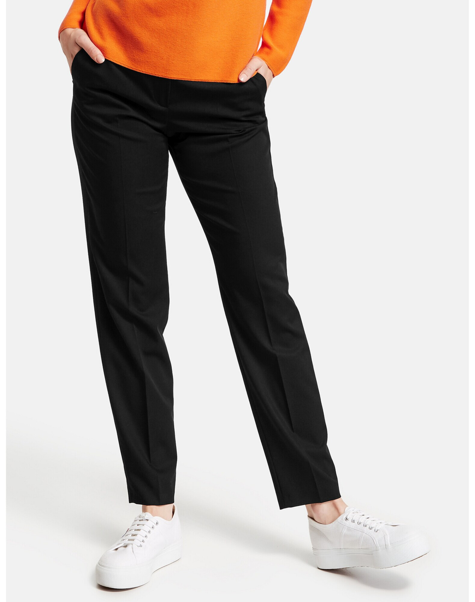 GERRY WEBER Pantaloni cu dungă negru - Pled.ro