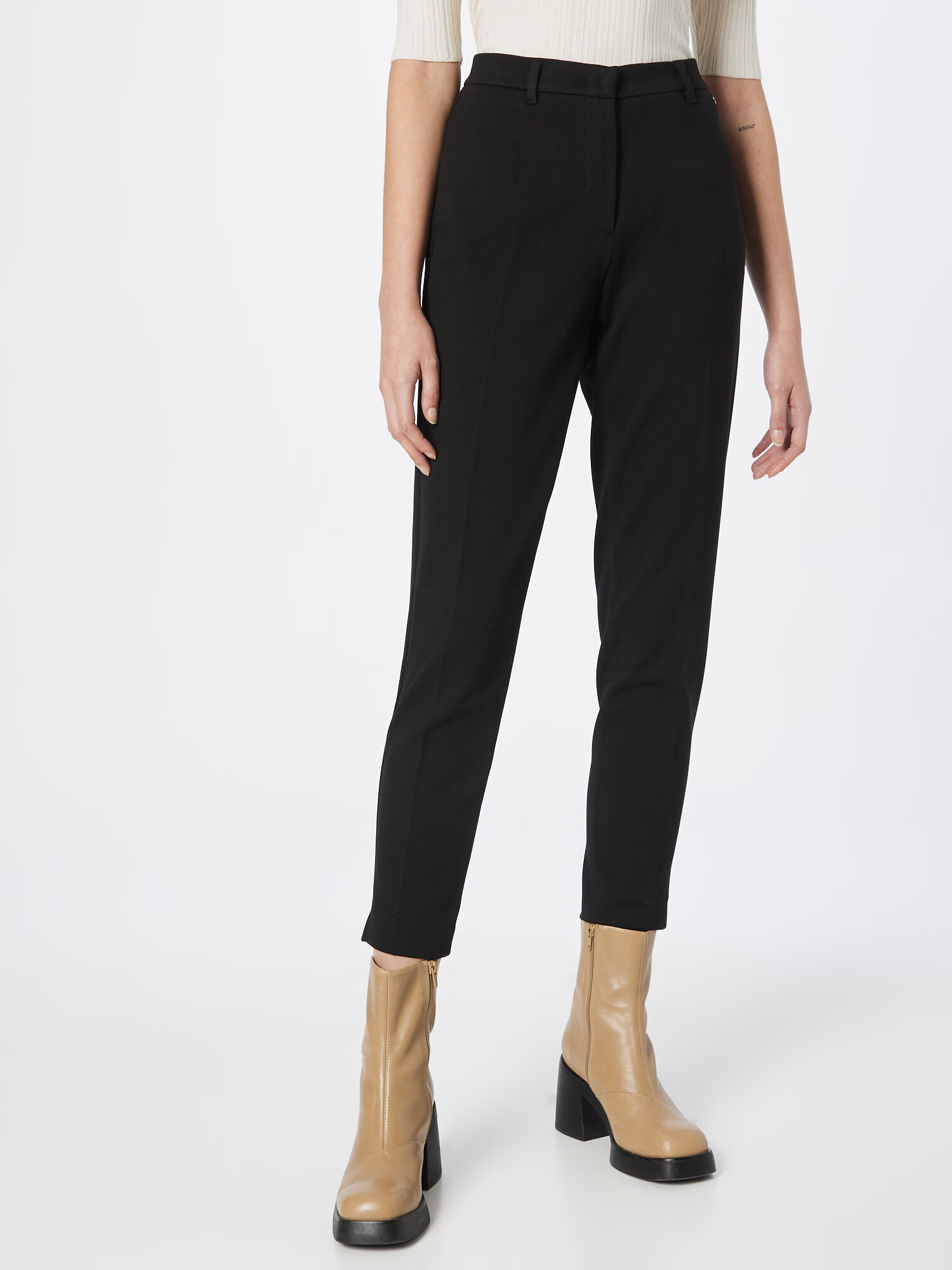 GERRY WEBER Pantaloni cu dungă negru - Pled.ro