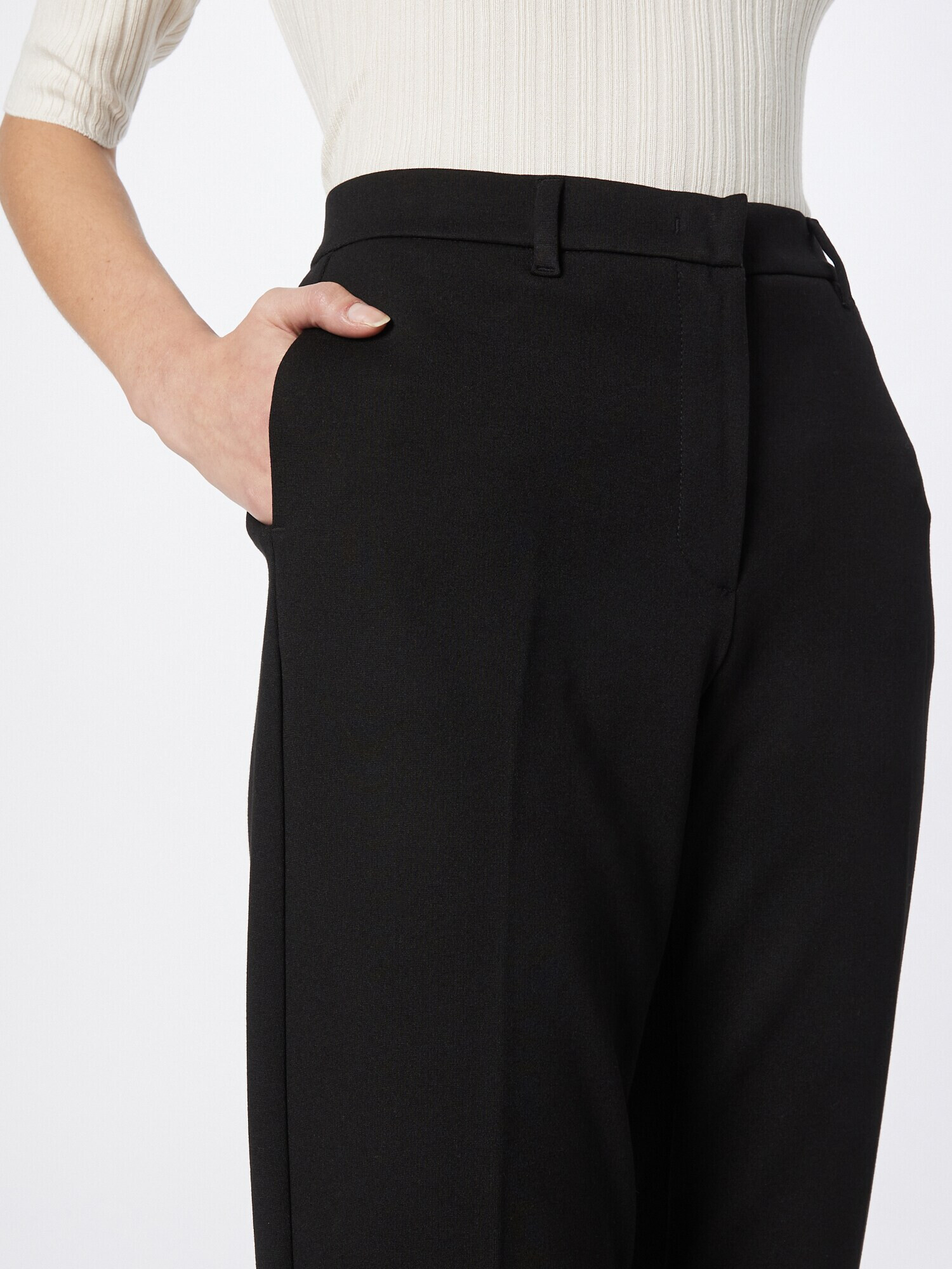 GERRY WEBER Pantaloni cu dungă negru - Pled.ro