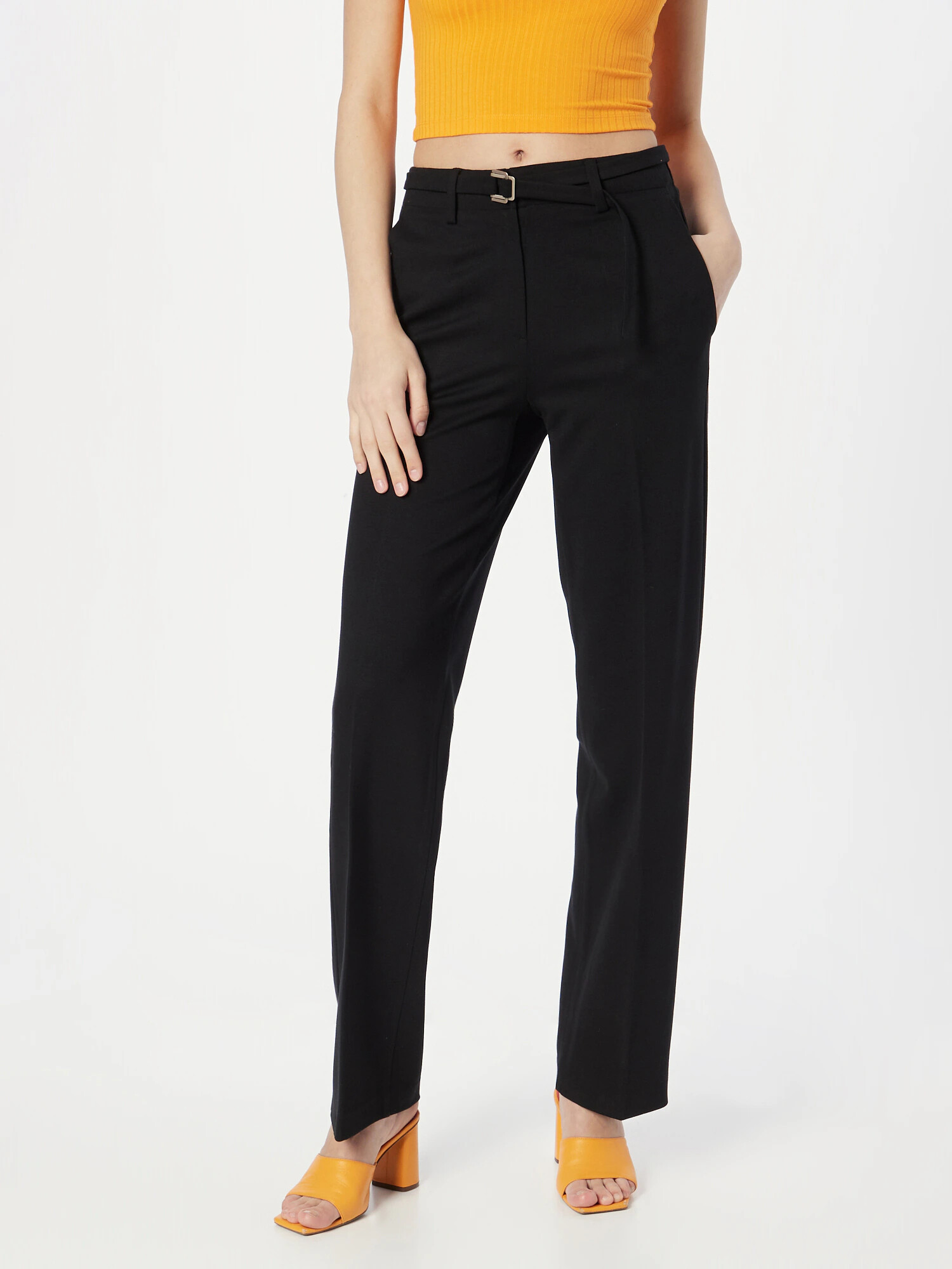 GERRY WEBER Pantaloni cu dungă negru - Pled.ro