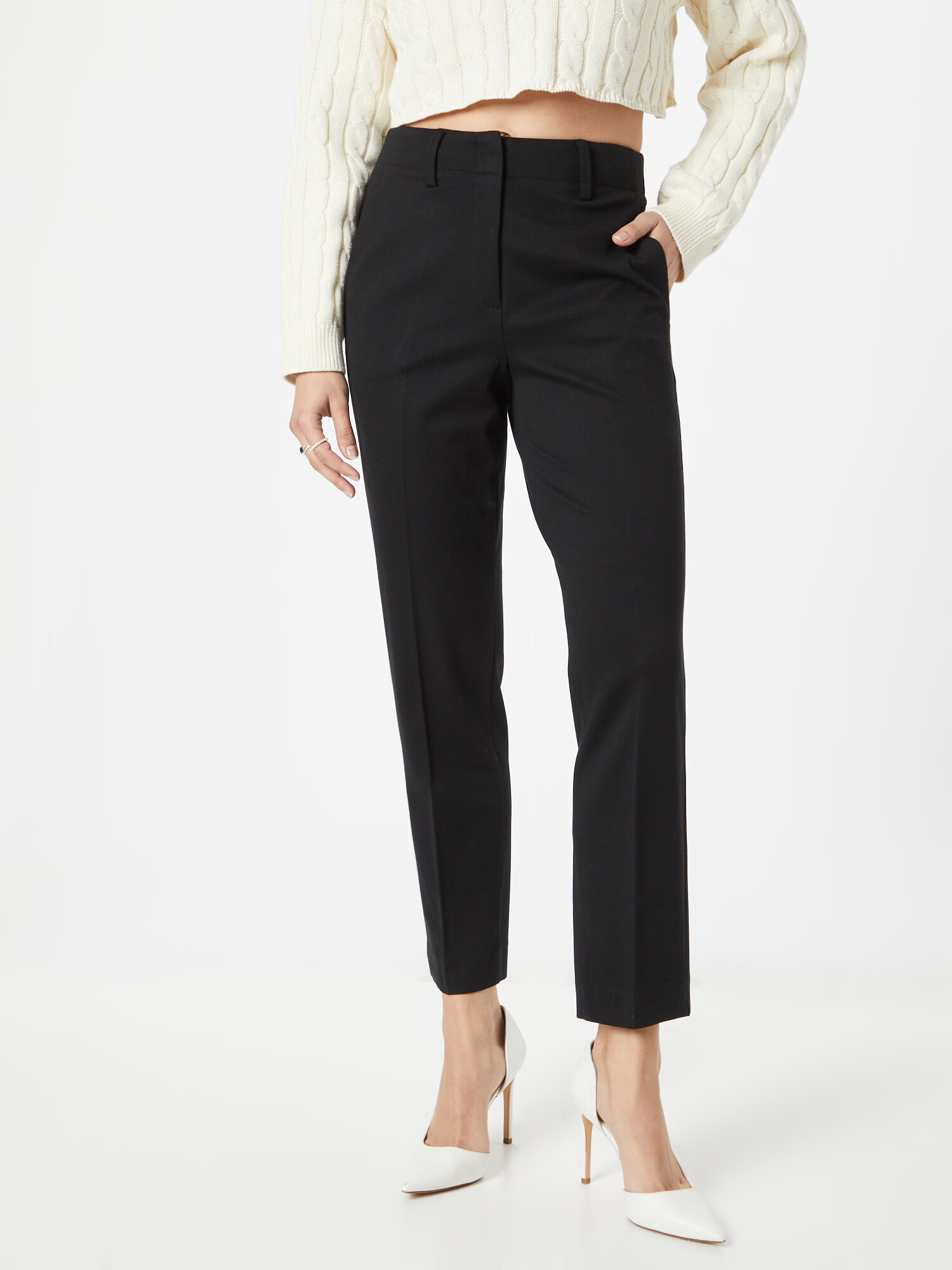 GERRY WEBER Pantaloni cu dungă negru - Pled.ro