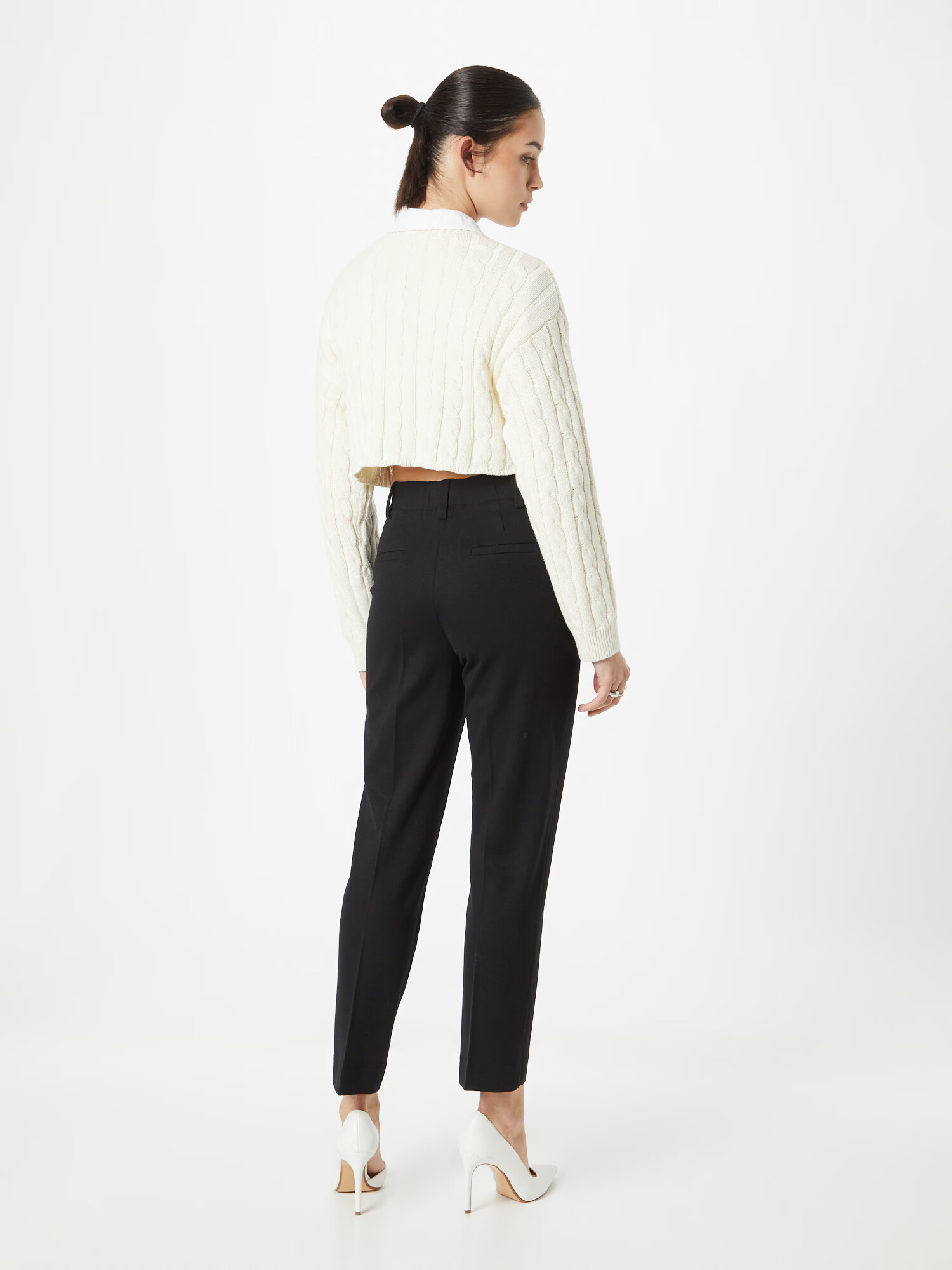 GERRY WEBER Pantaloni cu dungă negru - Pled.ro