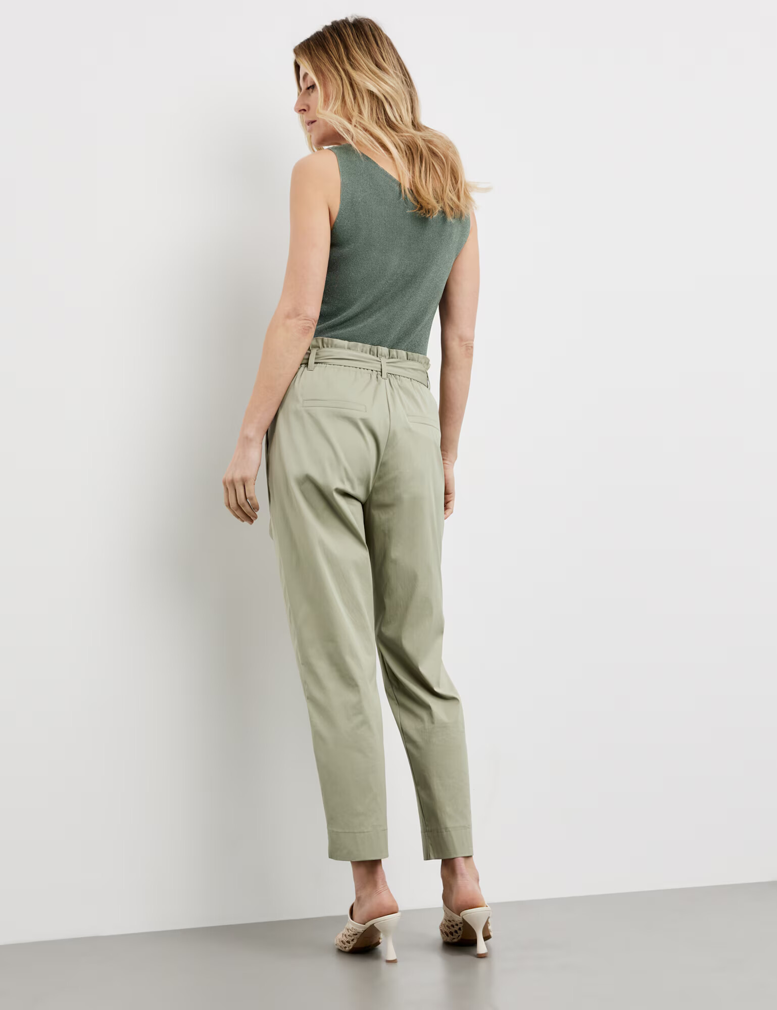 GERRY WEBER Pantaloni cu dungă verde - Pled.ro