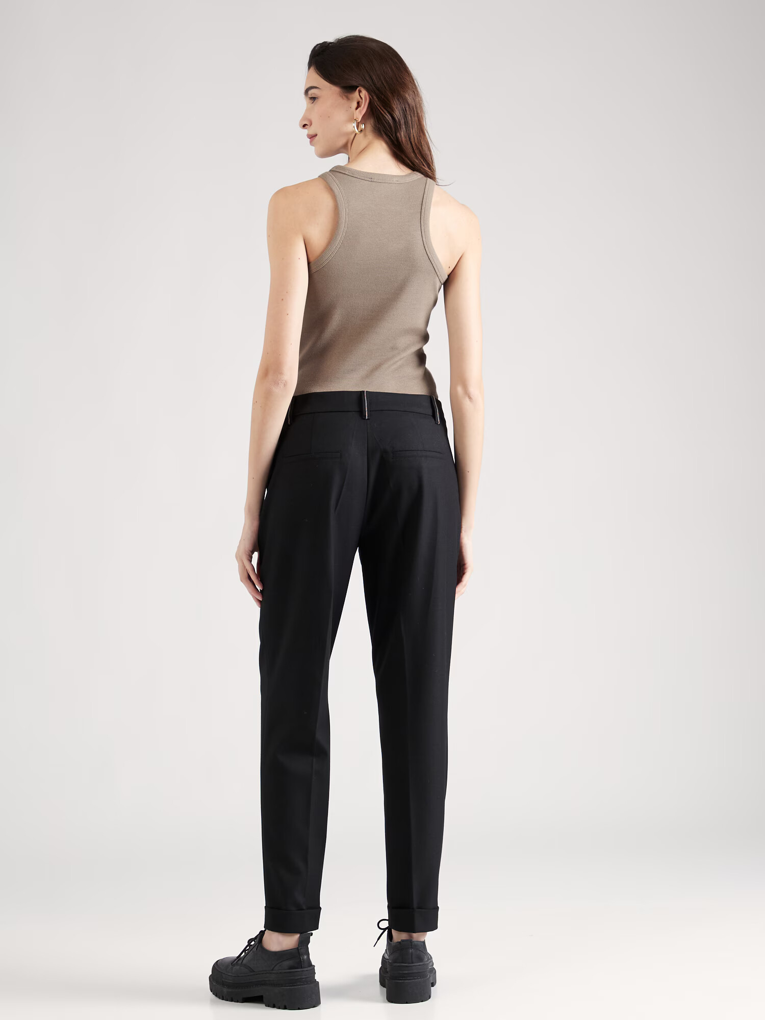 GERRY WEBER Pantaloni cutați negru / alb - Pled.ro