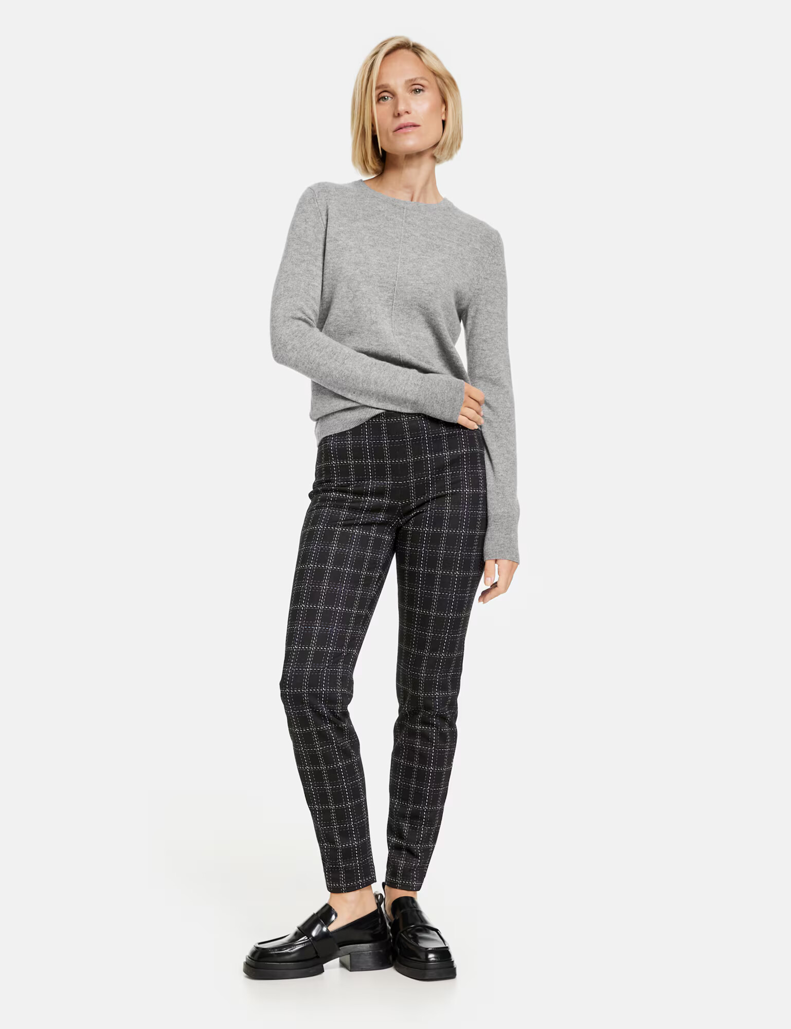 GERRY WEBER Pantaloni lila / negru / alb - Pled.ro