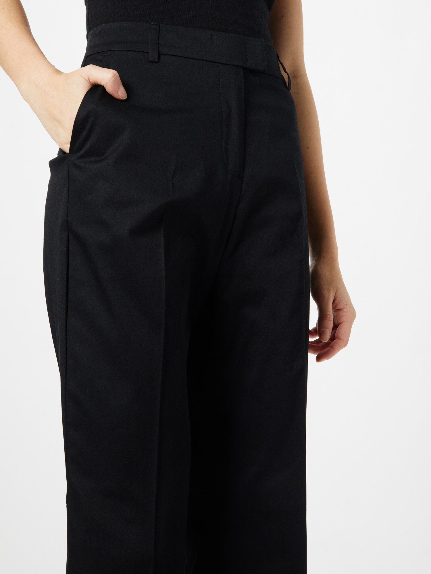 GERRY WEBER Pantaloni cu dungă negru - Pled.ro