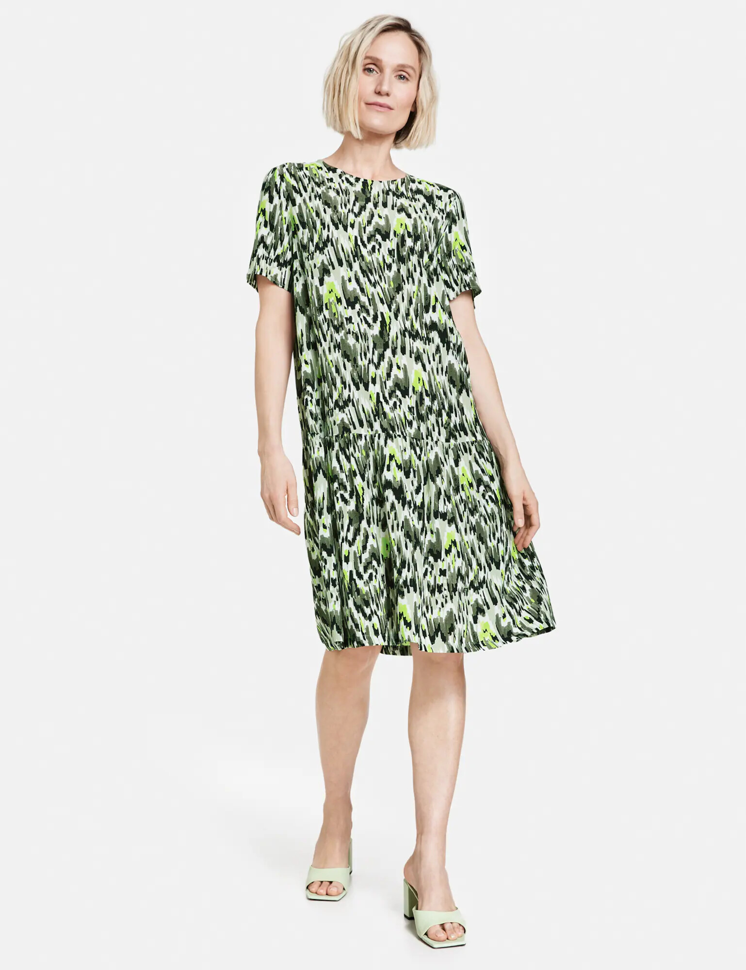 GERRY WEBER Rochie verde / verde deschis / negru / alb - Pled.ro