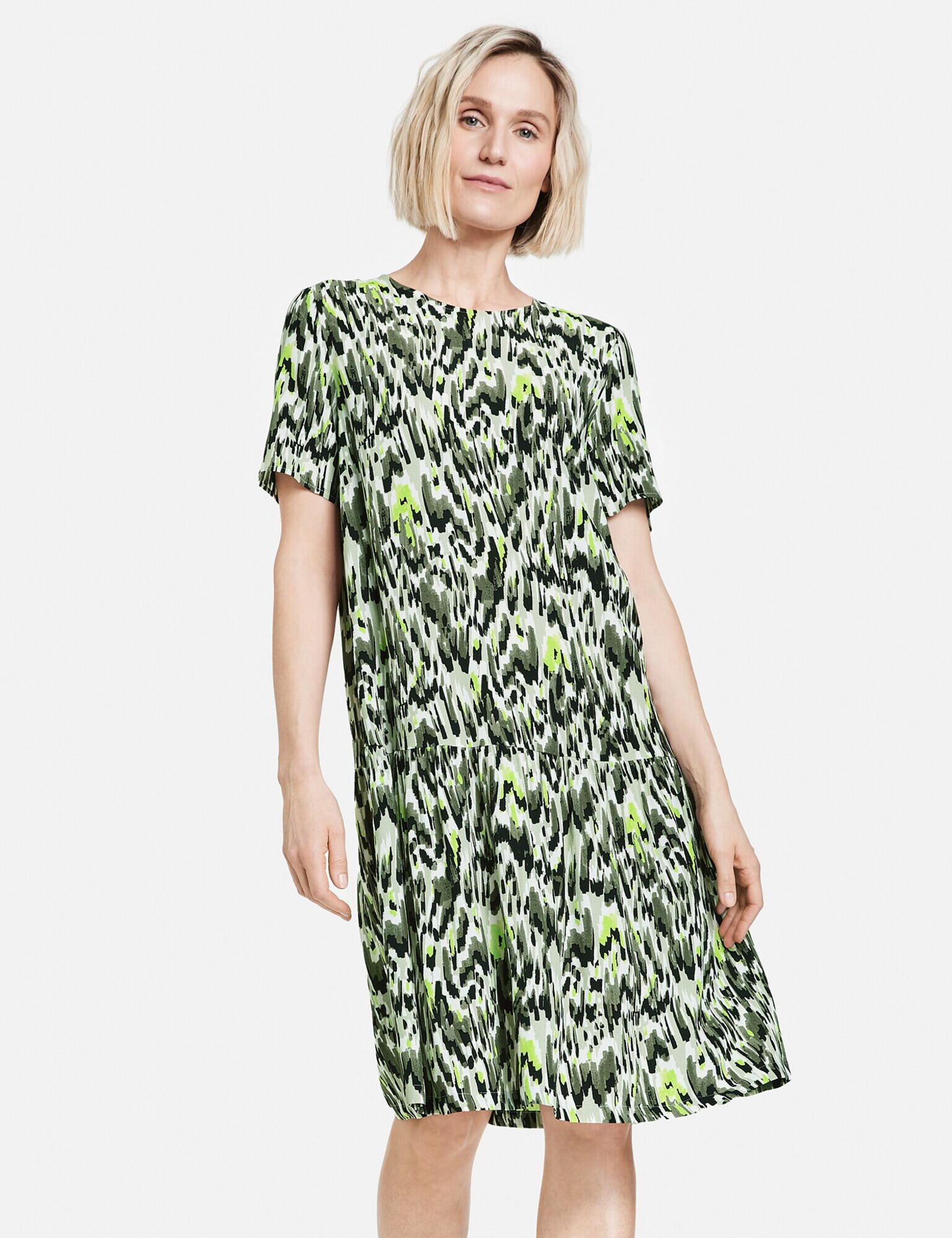 GERRY WEBER Rochie verde / verde deschis / negru / alb - Pled.ro