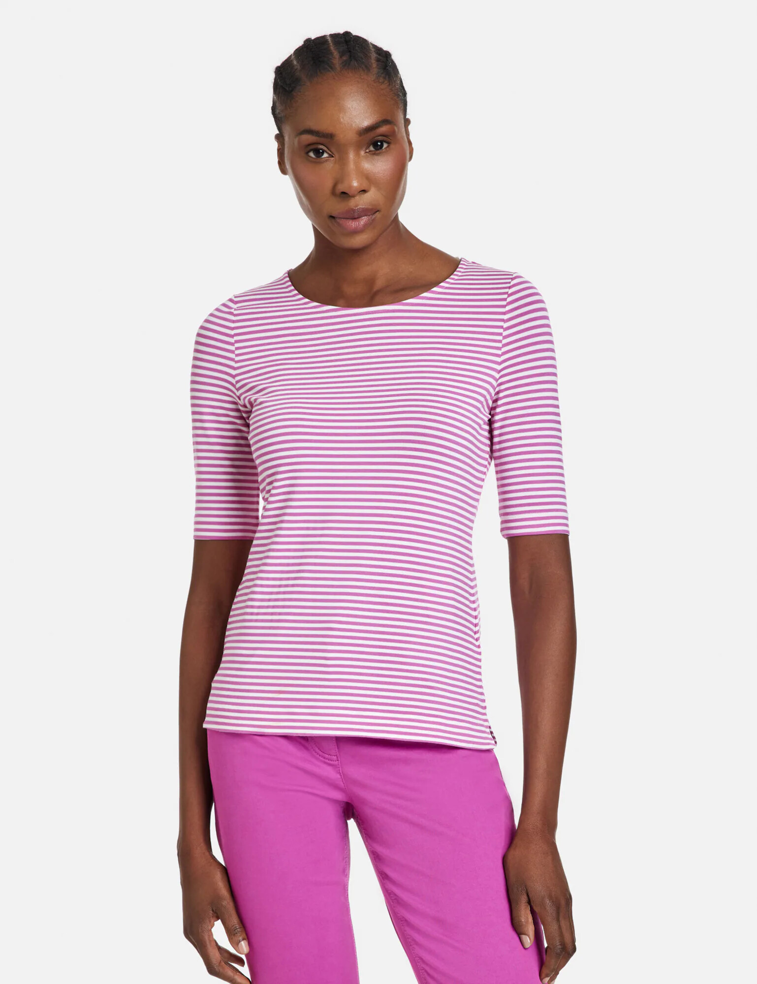 GERRY WEBER Tricou fucsia / alb - Pled.ro