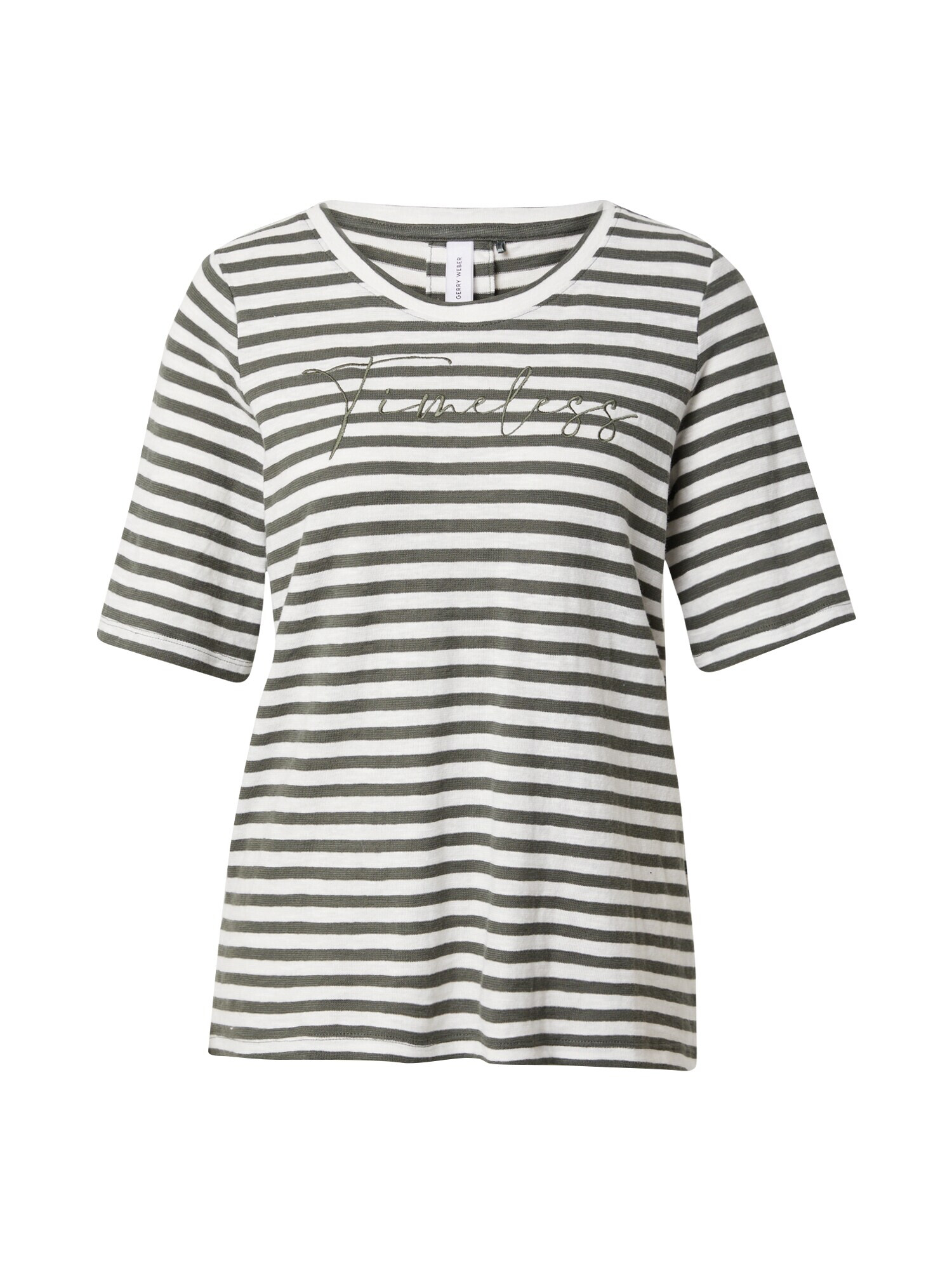 GERRY WEBER Tricou verde / alb - Pled.ro