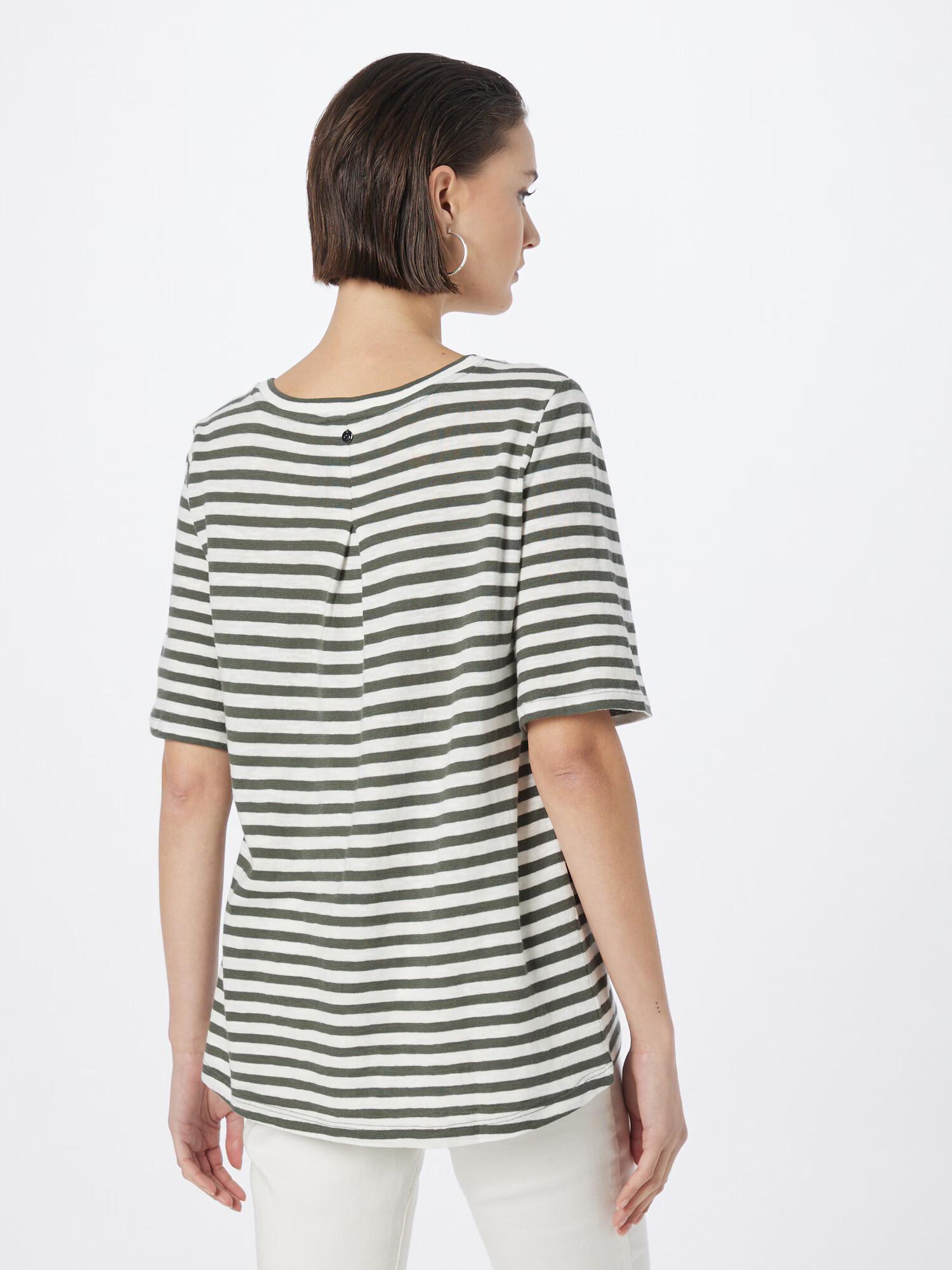 GERRY WEBER Tricou verde / alb - Pled.ro