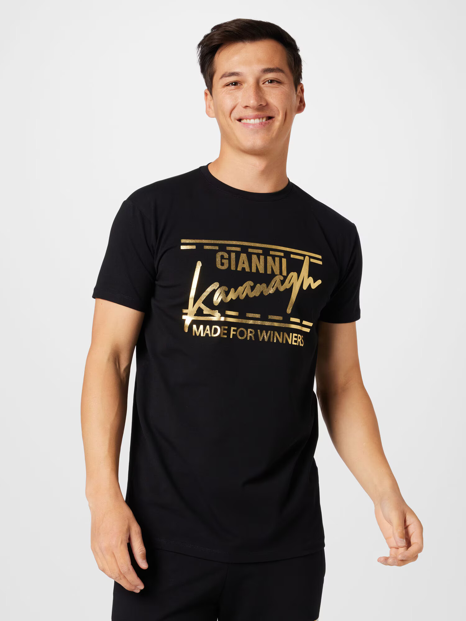 Gianni Kavanagh Tricou 'Black Theater' auriu / negru - Pled.ro