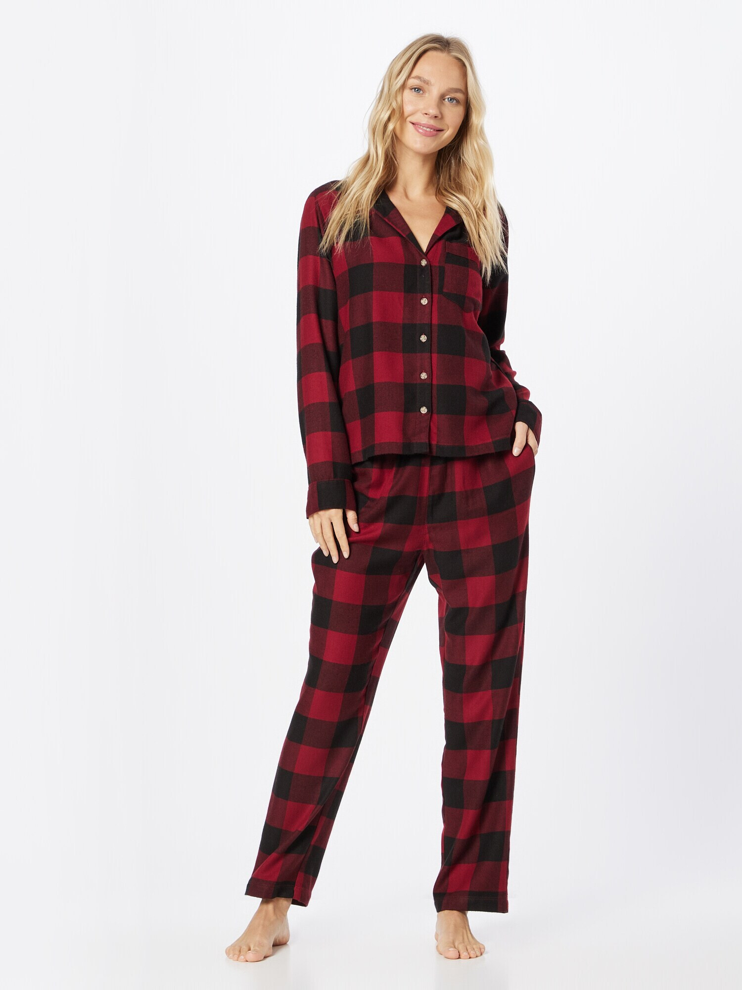 Gilly Hicks Pijama roșu bordeaux / negru - Pled.ro